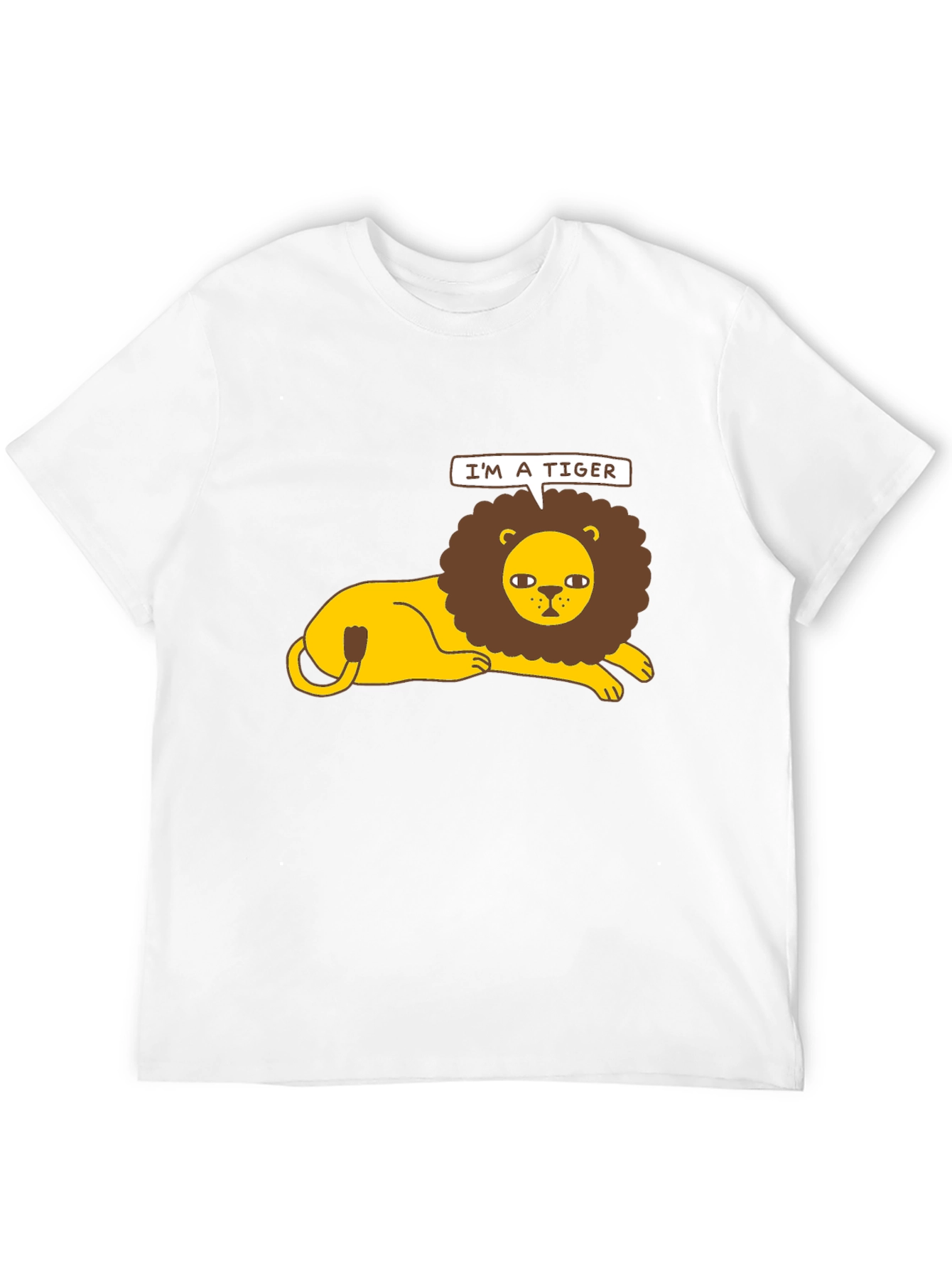 Black I'm a Tiger T-Shirt - Funny Lion Graphic Tee view 12