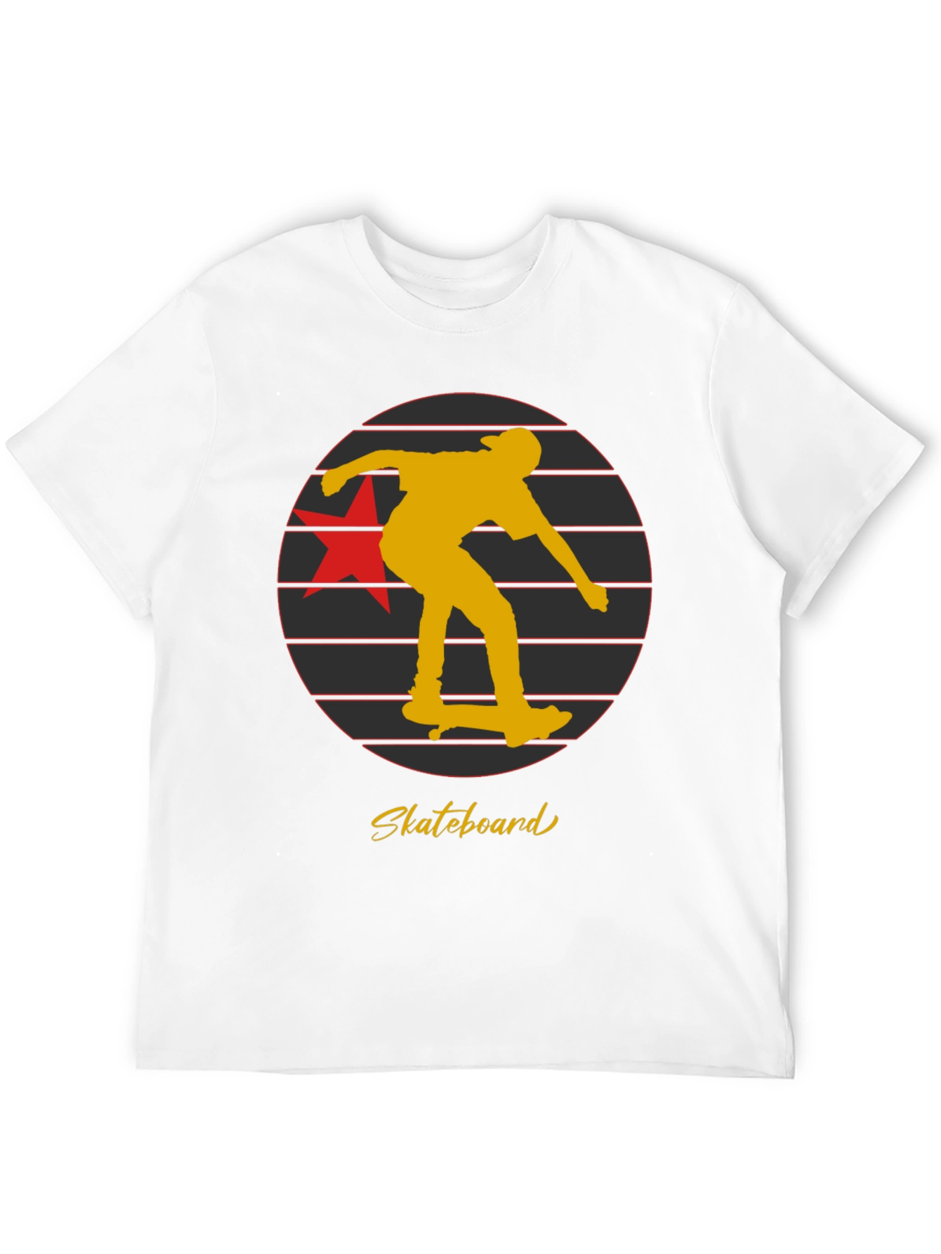 Black Skateboard Retro Graphic T-Shirt view 12