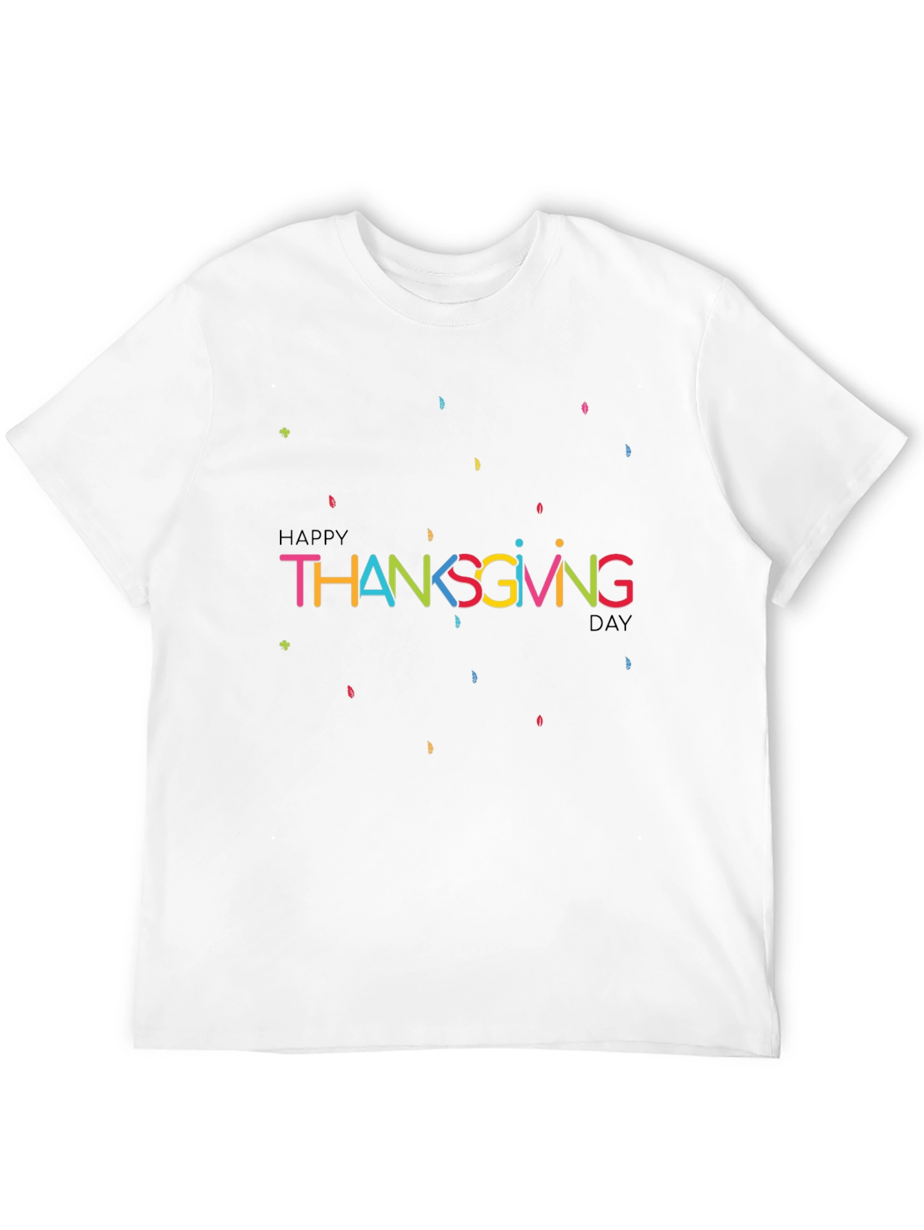 Black Happy Thanksgiving Day Graphic Tee - Black view 12