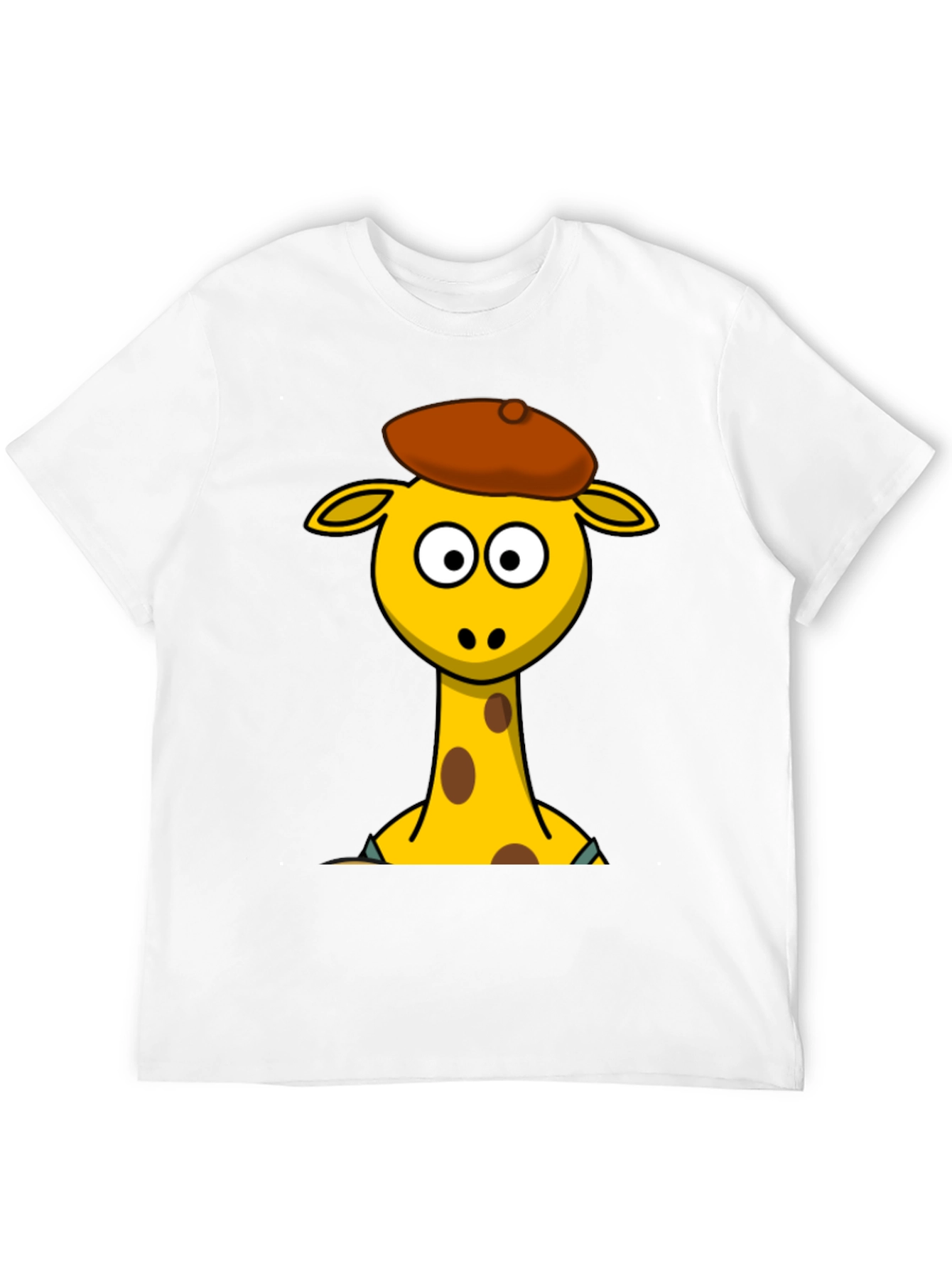 Black Cartoon Giraffe T-Shirt - Quirky Graphic Tee view 12