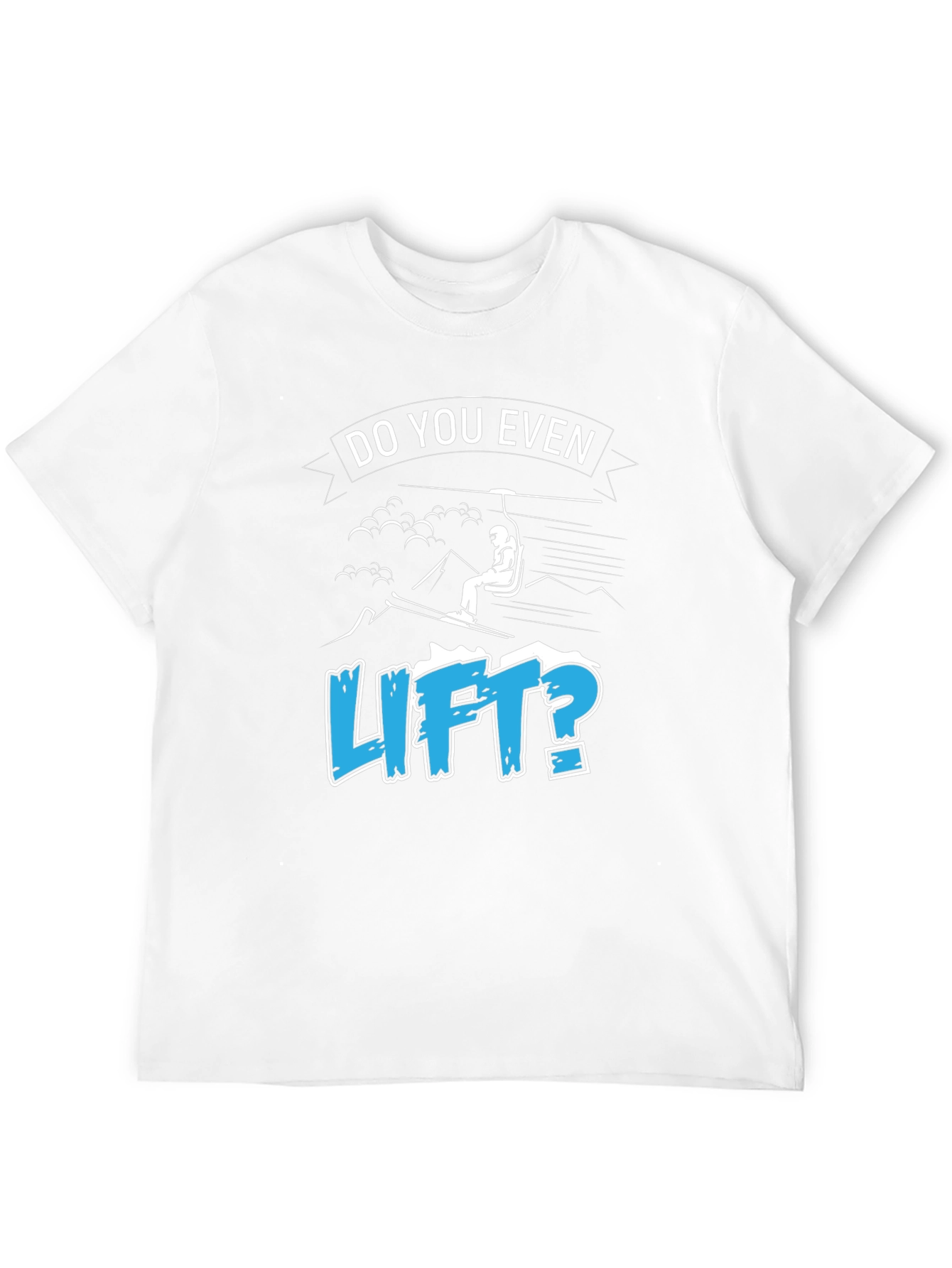 Black Do You Even Lift? Skiing T-Shirt view 12
