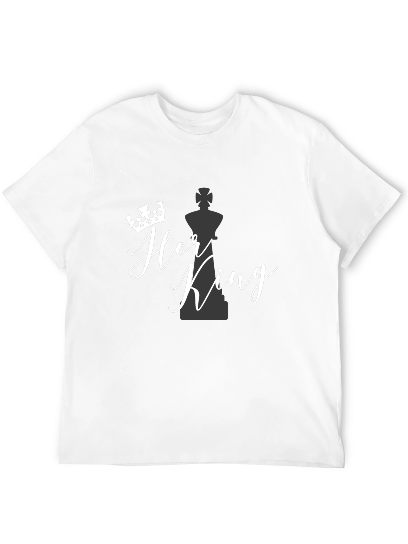 Black Her King Graphic T-Shirt - Novelty Tee for Couples view 12