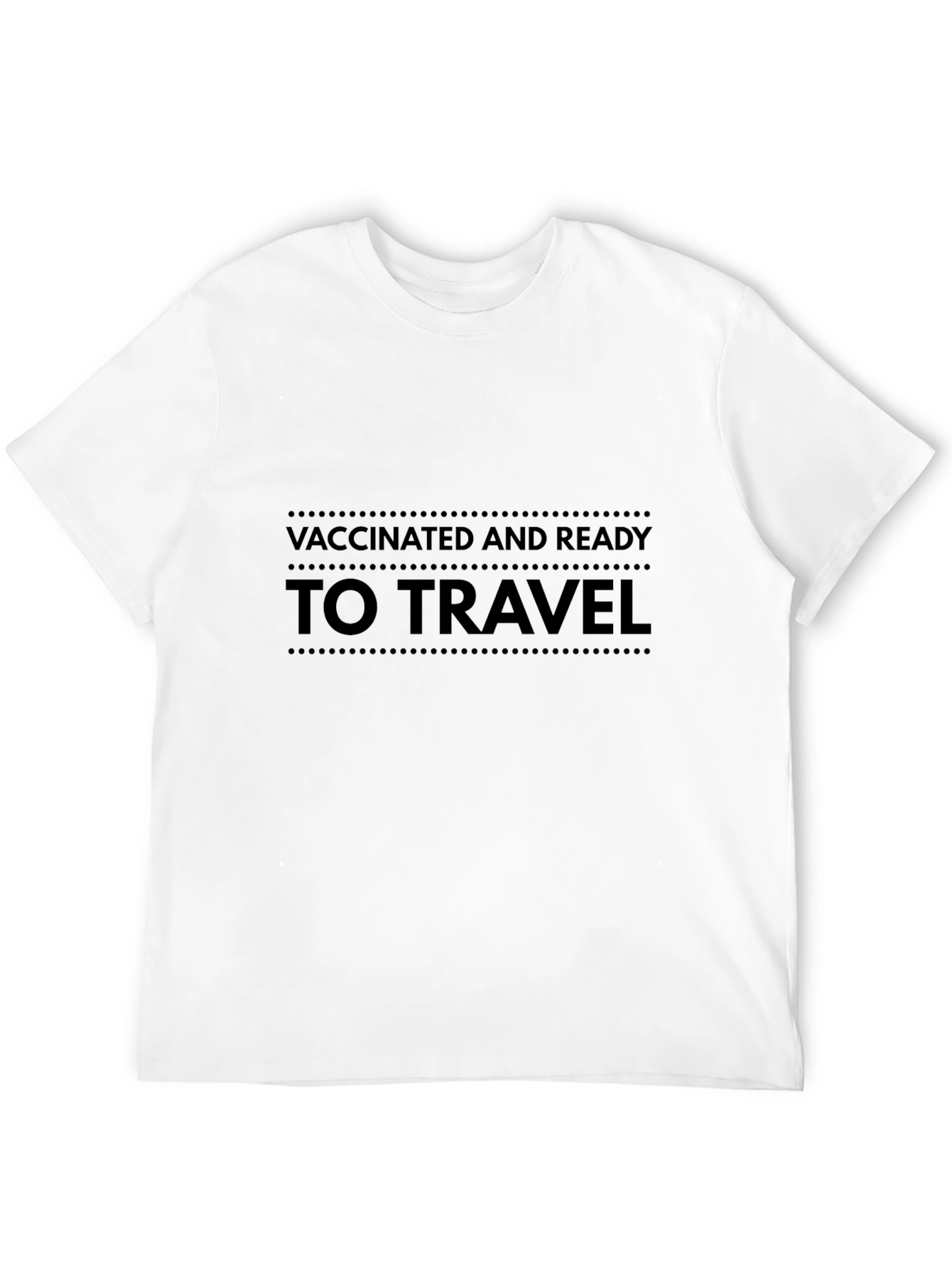 Black Vaccinated and Ready to Travel Black T-Shirt view 12