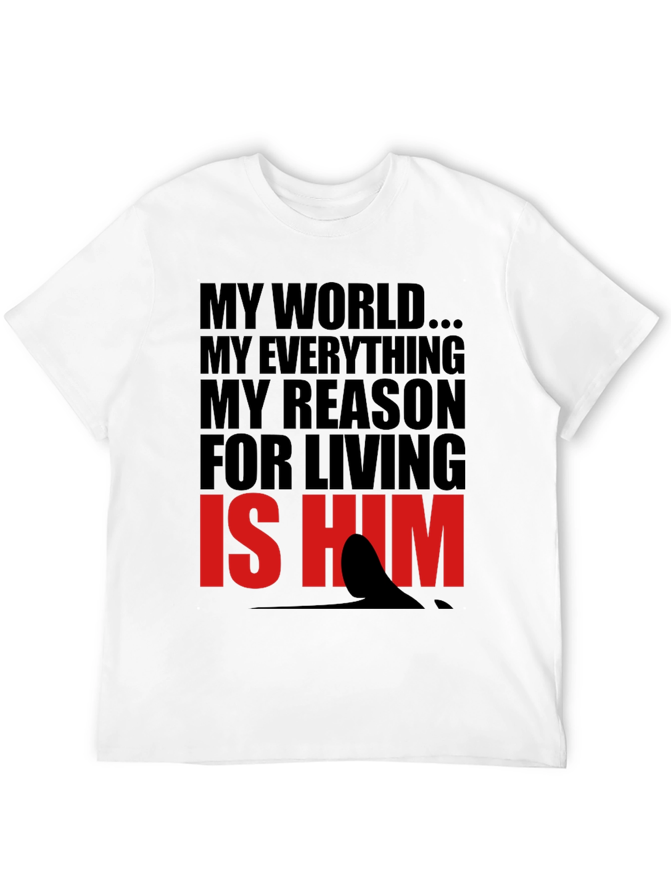 Black My World Is Him Graphic Tee view 12