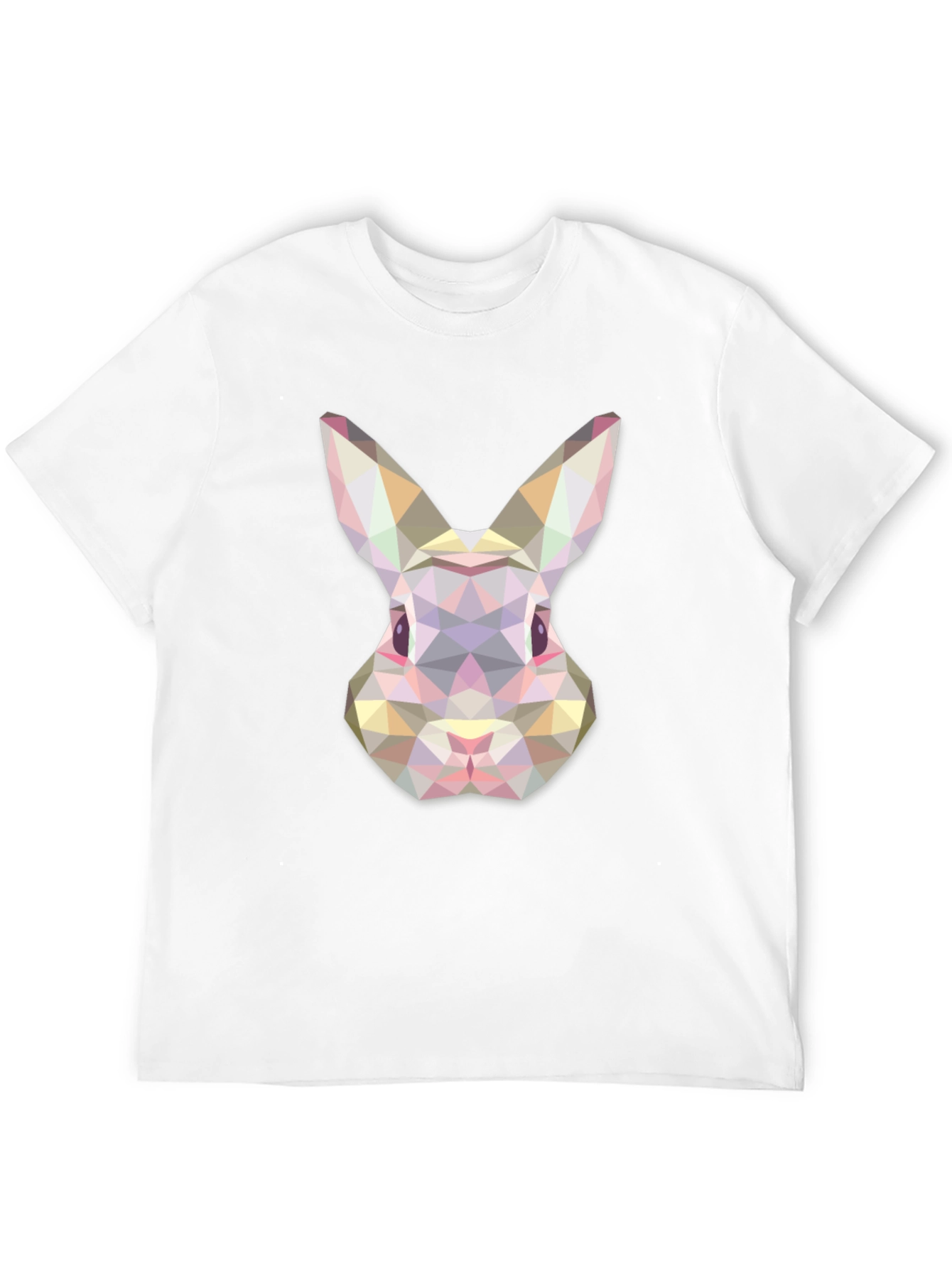 Black Geometric Rabbit Graphic Tee - Modern Unisex T-Shirt view 12