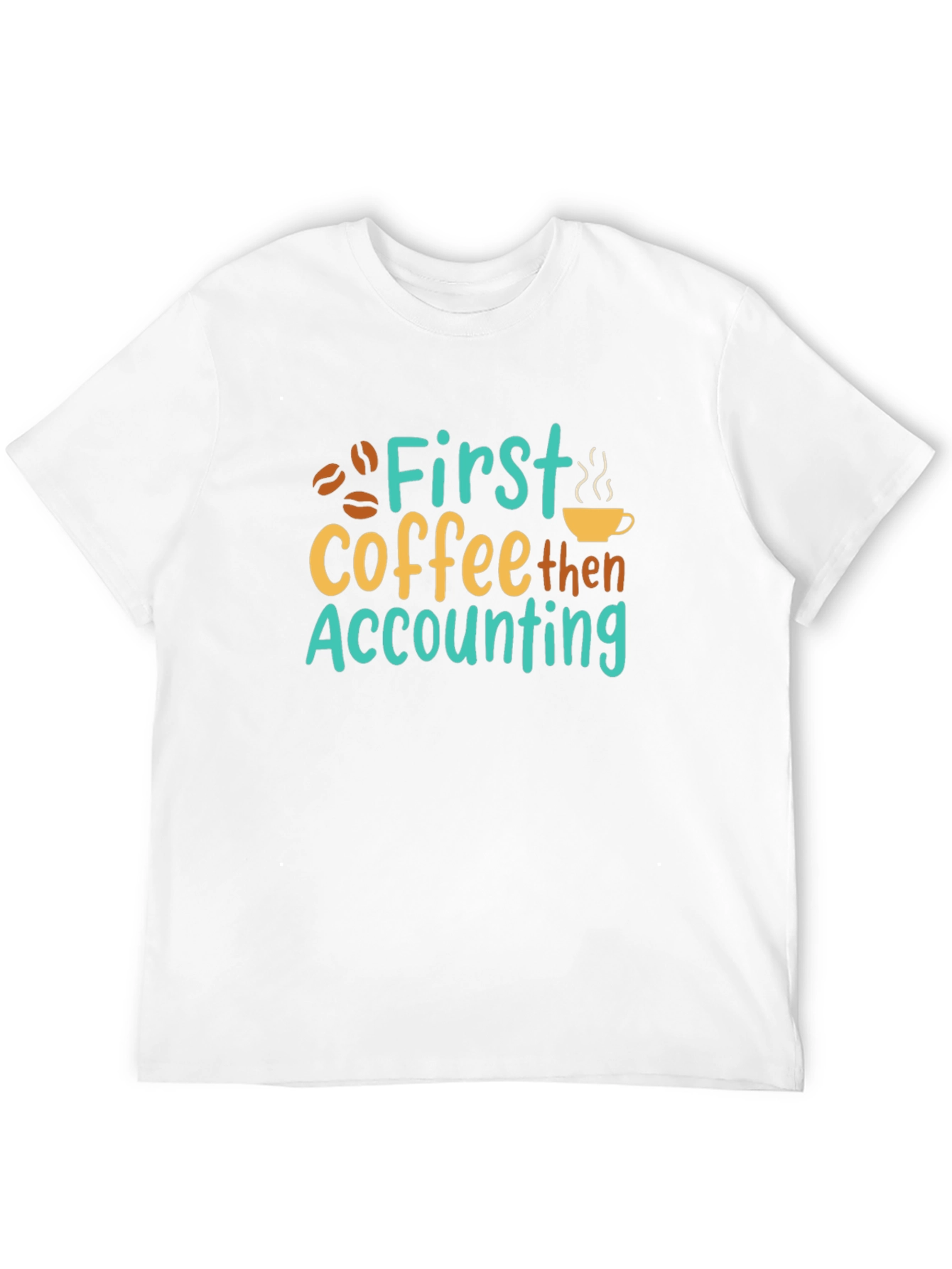 Black First Coffee Then Accounting T-Shirt view 12