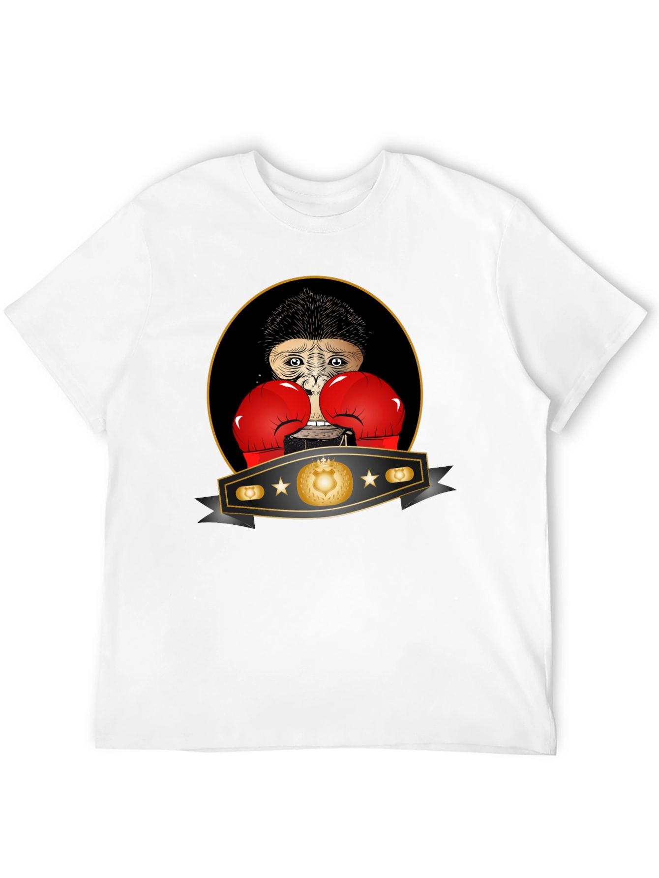 Black Boxing Monkey T-Shirt: Champion Style, Funny Graphic Tee view 12