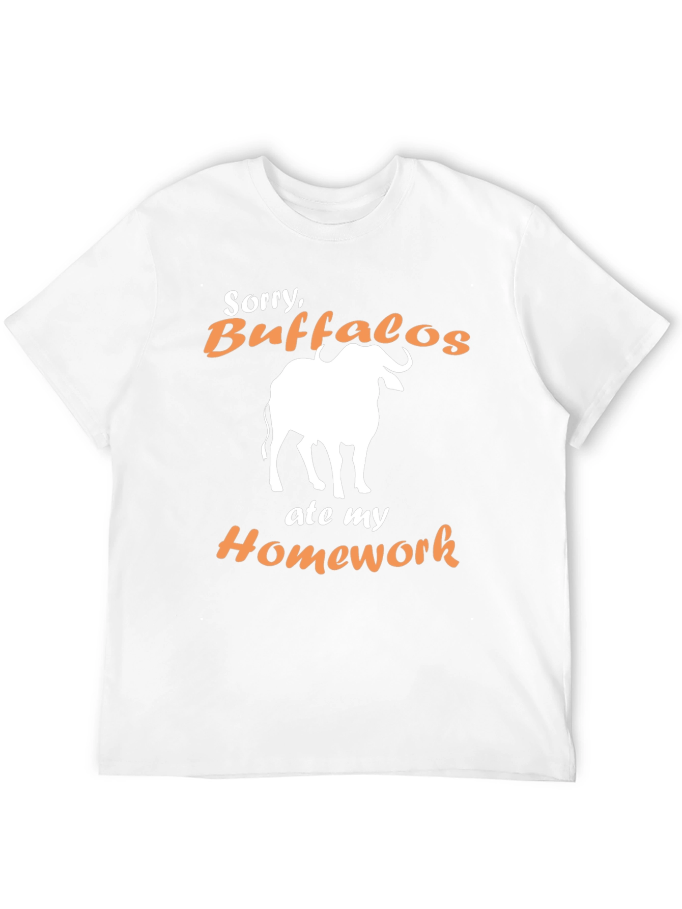 Black Buffalo Ate My Homework Funny T-Shirt view 12