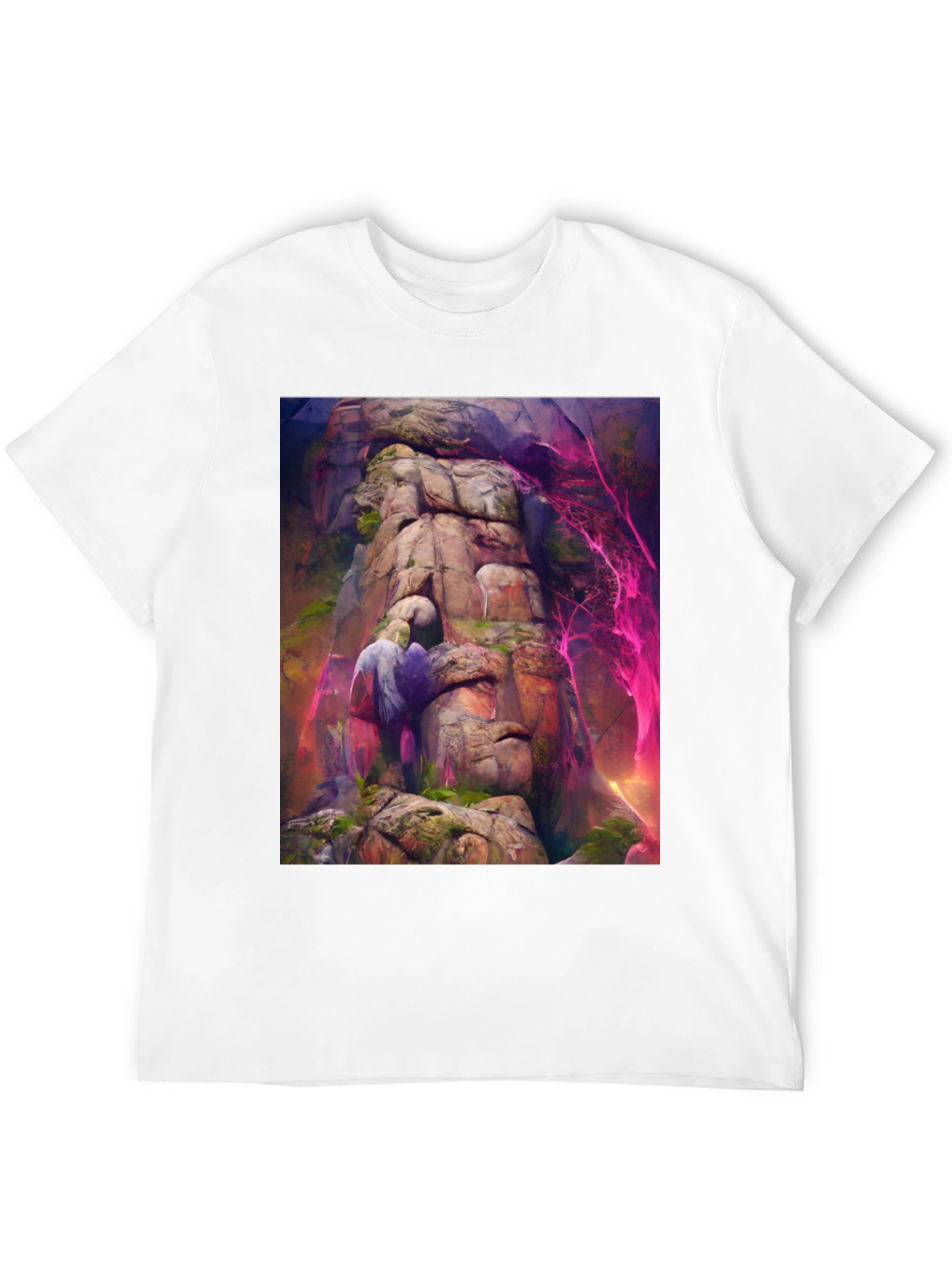 Black Mystical Mountain T-Shirt - Fantasy Art Tee view 12