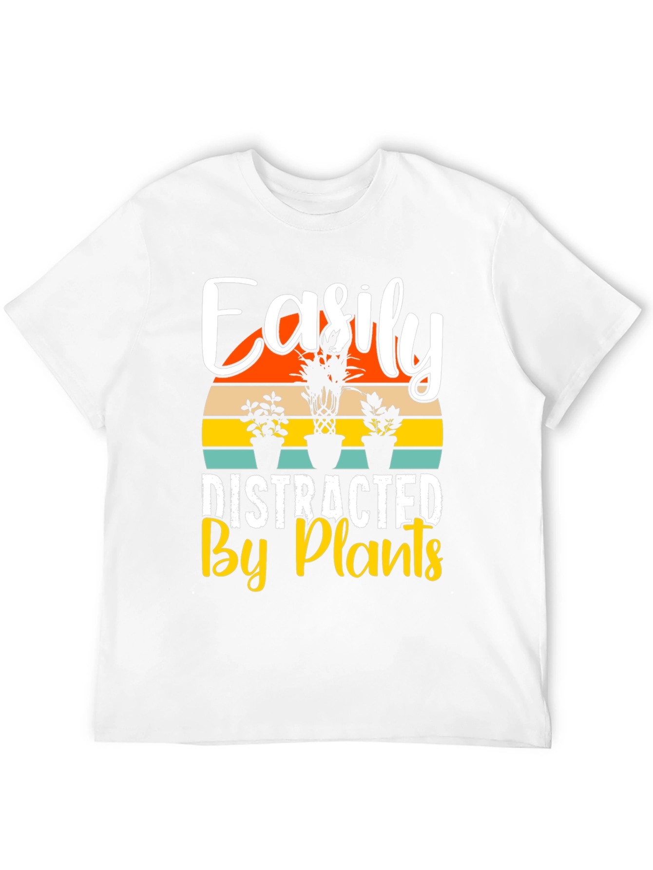 Black Easily Distracted By Plants Graphic T-Shirt view 12