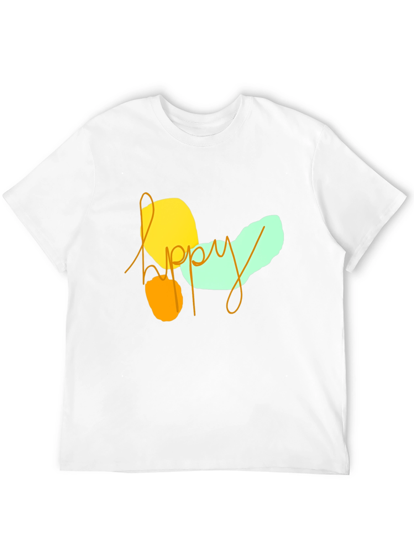 Black Happy Graphic Print Black T-Shirt view 12