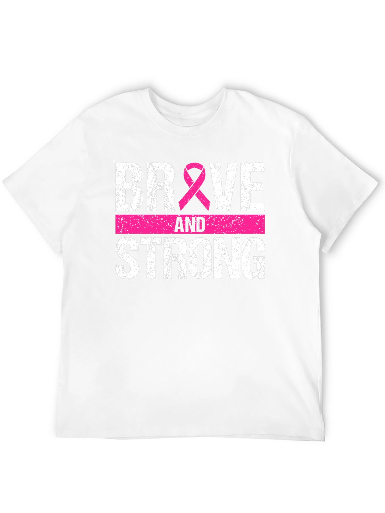 Black Brave and Strong Breast Cancer Awareness Tee view 12