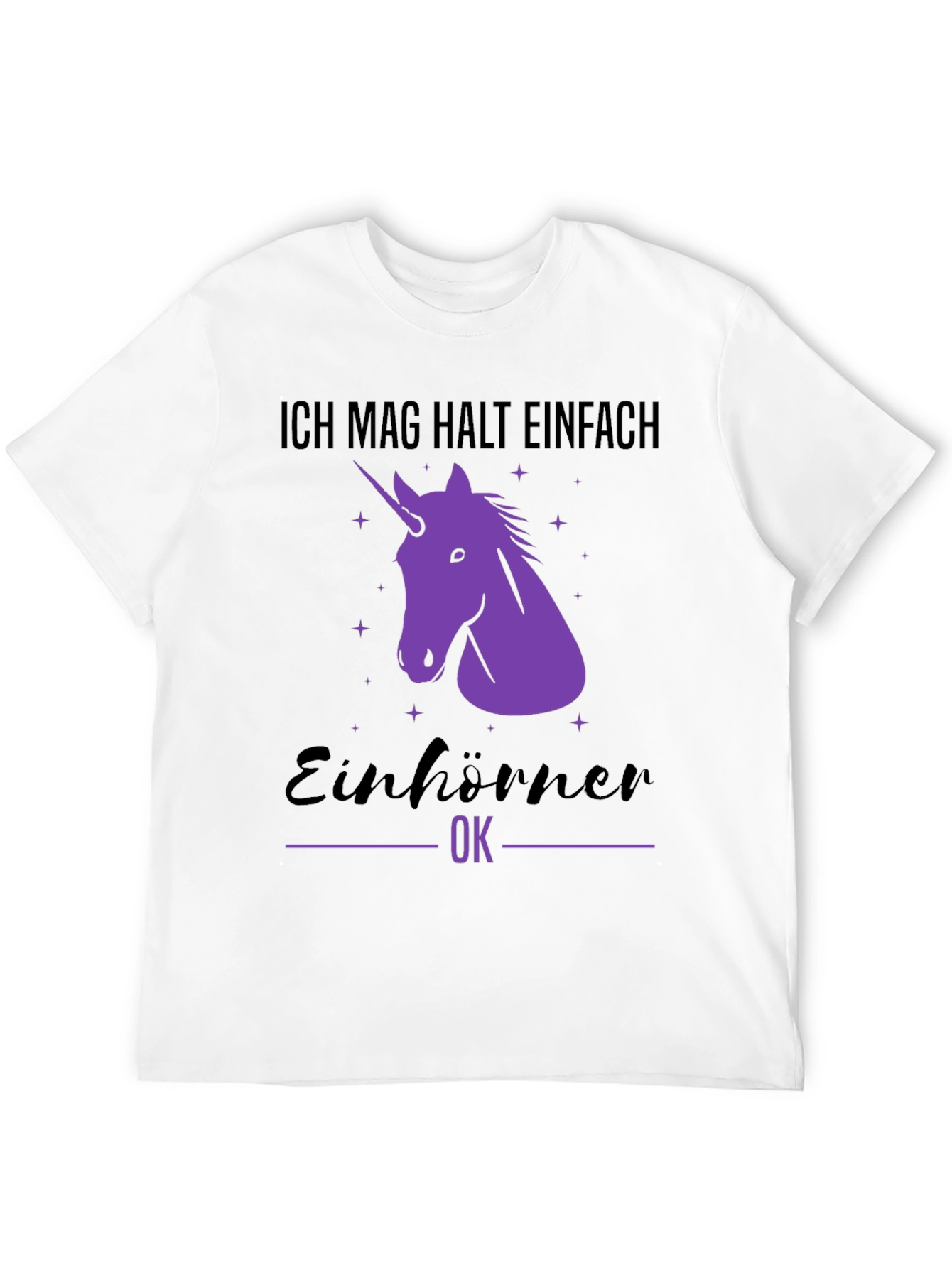 Black Unicorn T-Shirt - "Ich mag halt einfach Einhörner OK" view 12