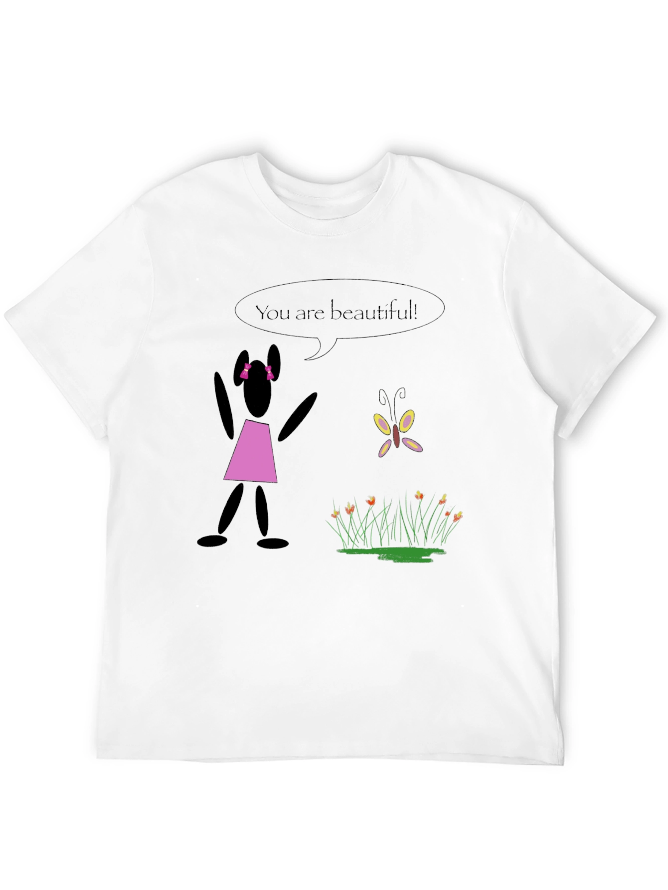 Black Unique Graphic Tee: You Are Beautiful view 12