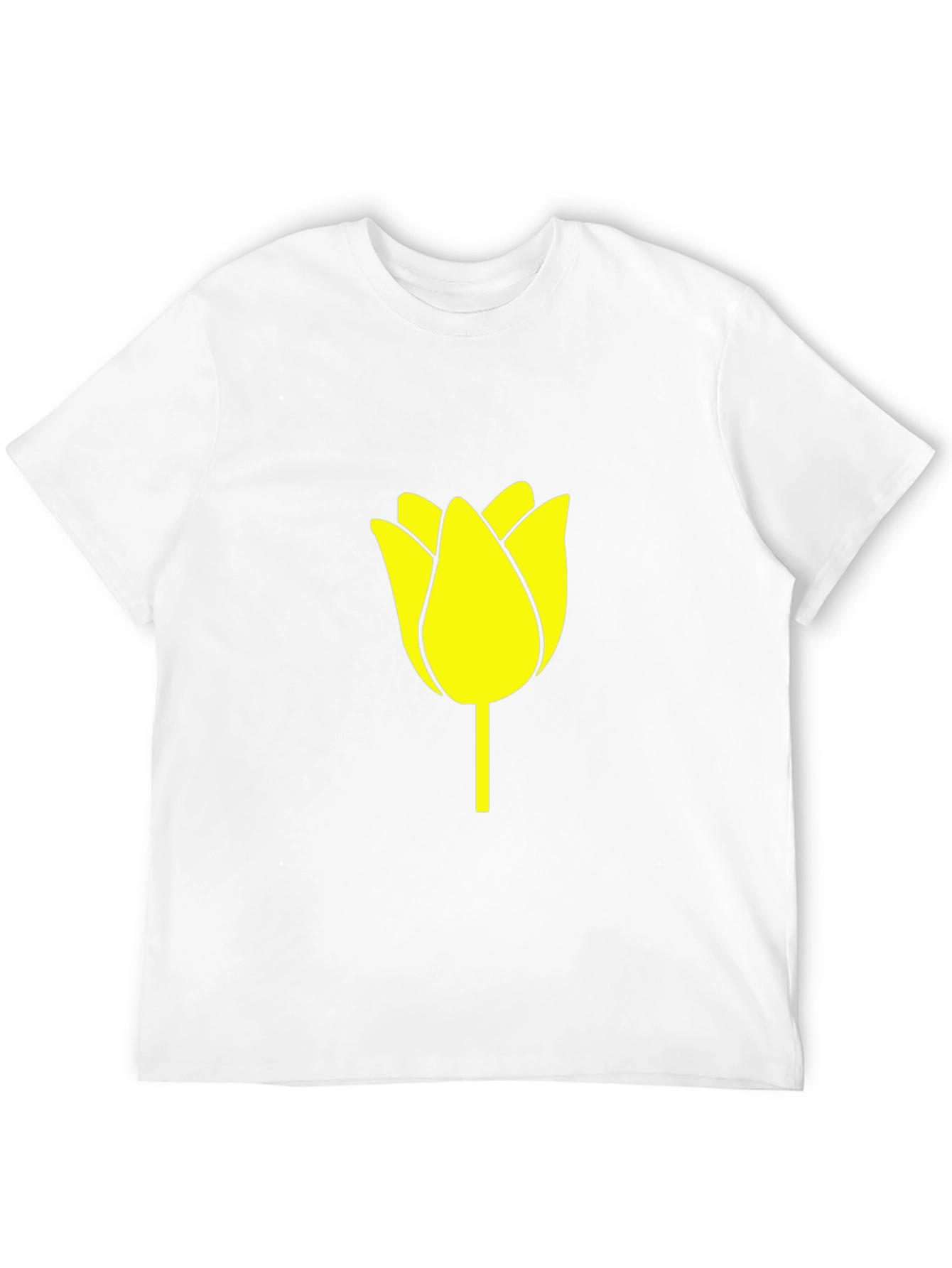 Black Black T-Shirt with Yellow Tulip Graphic view 12