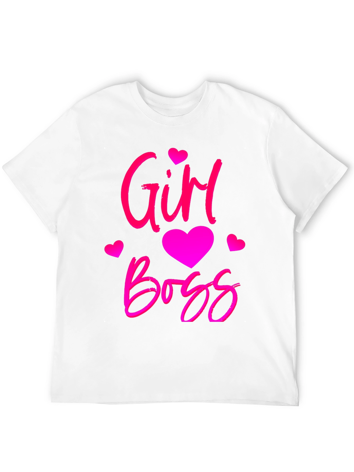 Black Girl Boss Black T-Shirt with Pink Design view 12