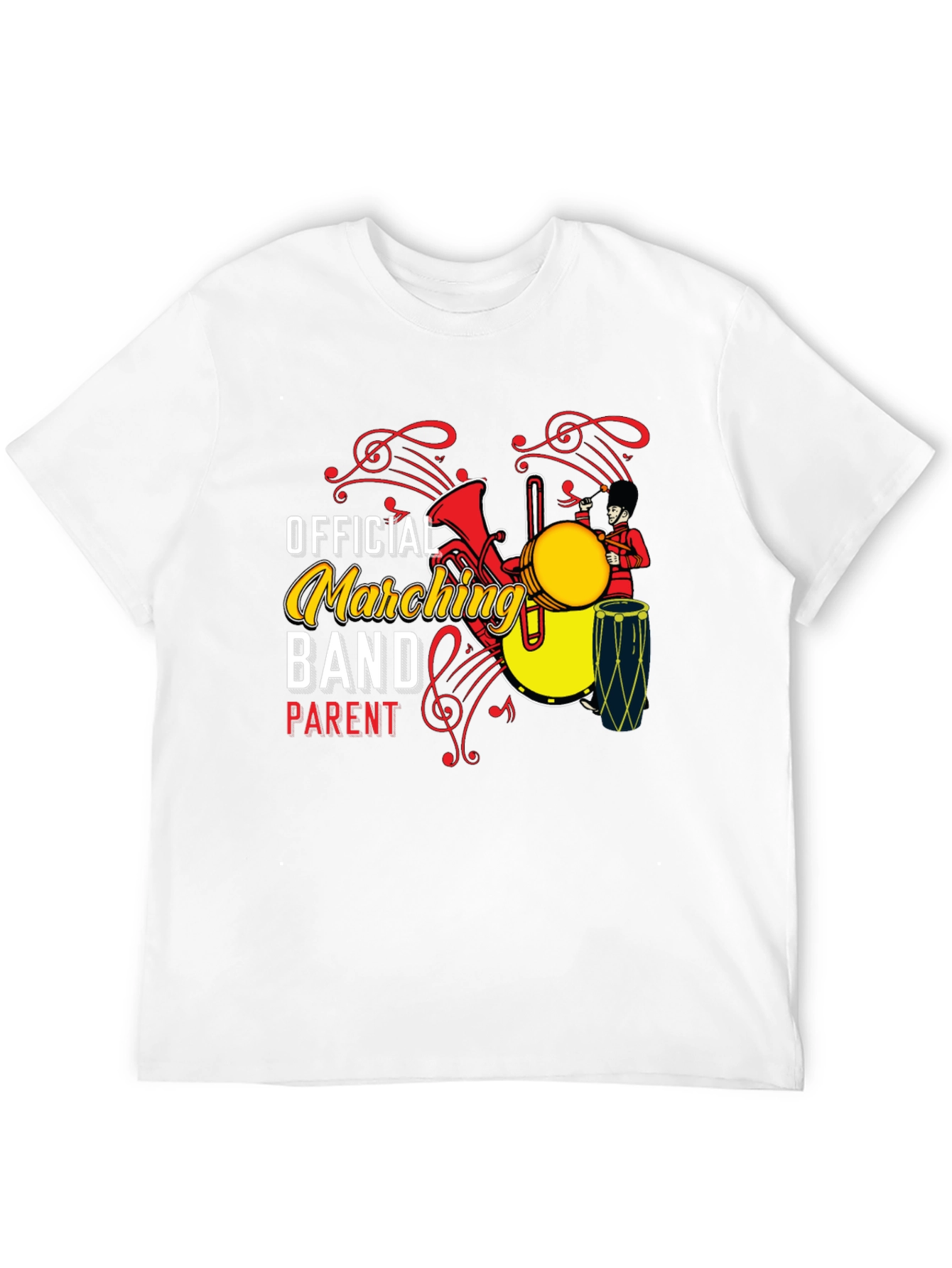 Black Official Marching Band Parent T-Shirt view 12