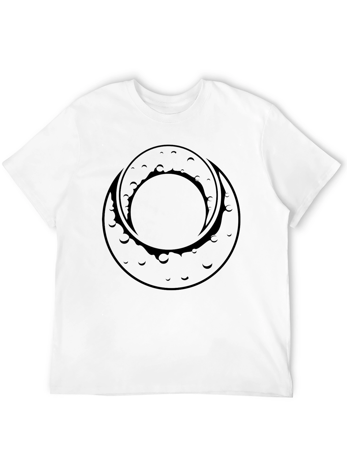 Black Abstract Graphic Print Black T-Shirt view 12