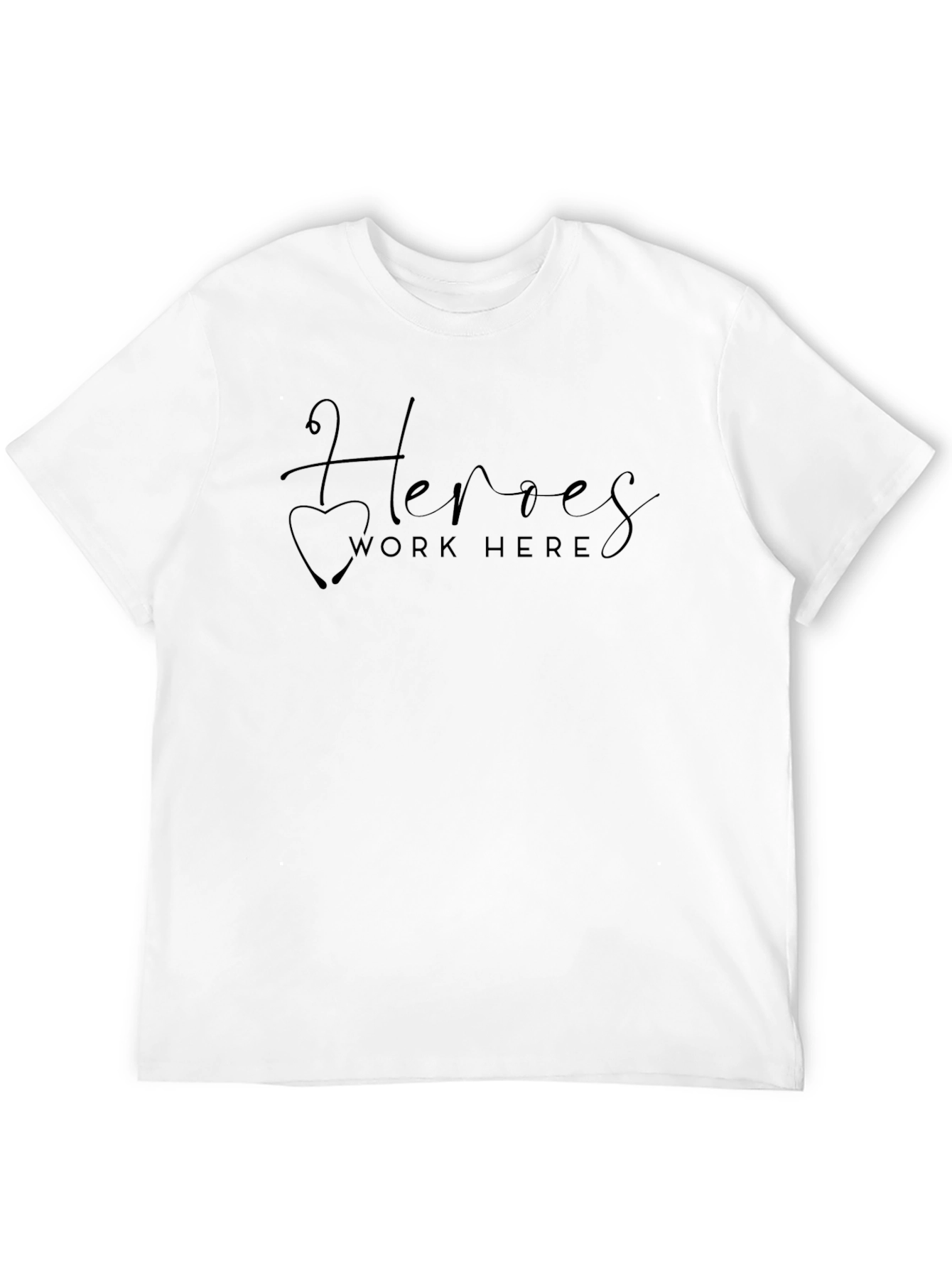 Black Heroes Work Here Black T-Shirt view 12