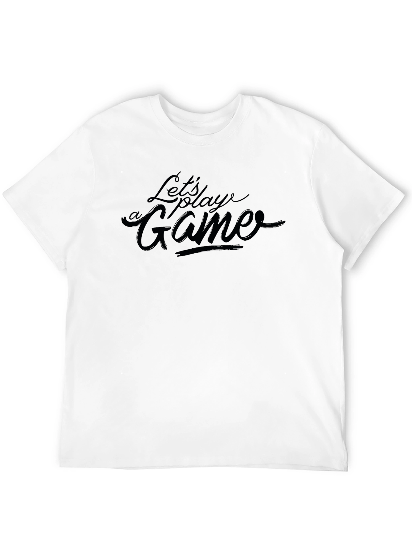 Black Let's Play a Game Black T-Shirt view 12