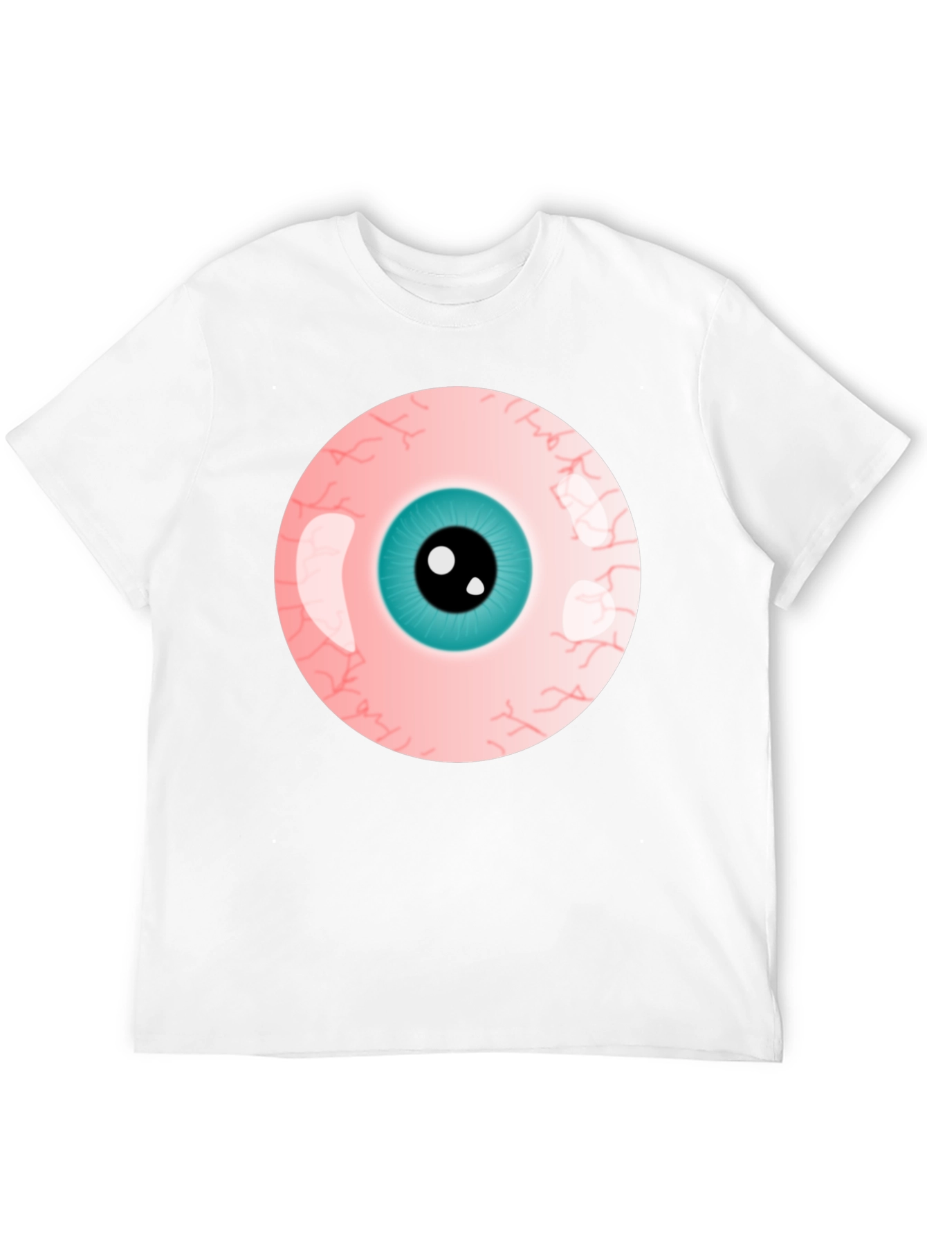 Black Eye-Catching Graphic Tee - Bold Eyeball Design view 12