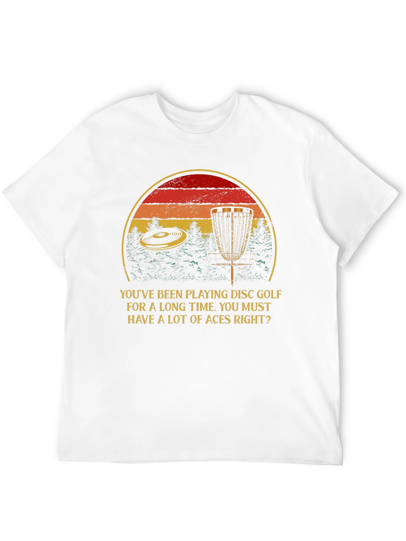 Disc Golf Aces T-Shirt - Retro Sunset Design - 12