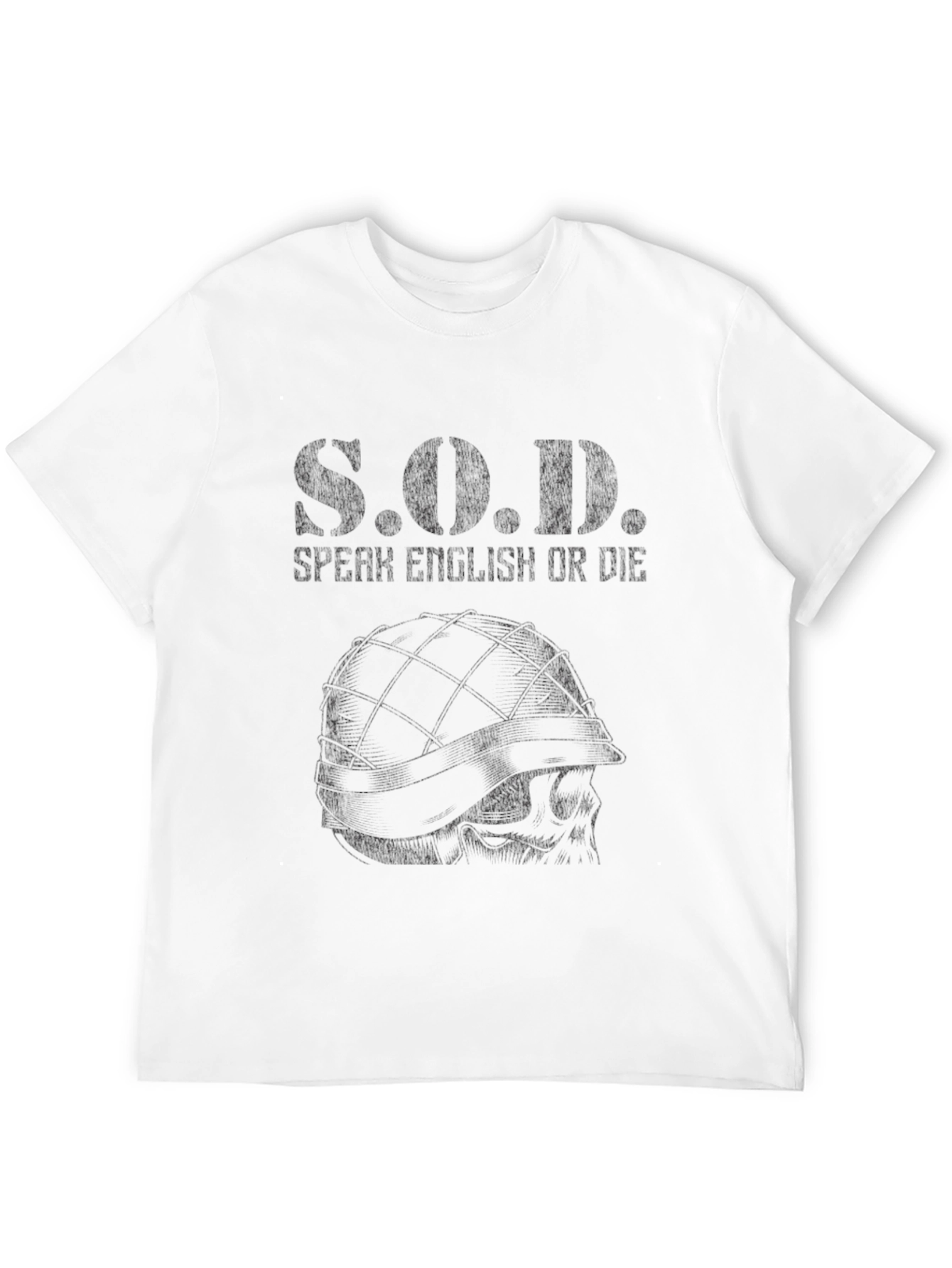 Black S.O.D. Speak English Or Die Graphic Tee - Black Cotton view 12