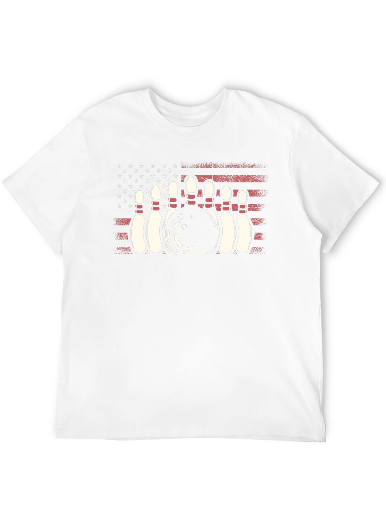 Black Bowling USA Flag Graphic T-Shirt view 12