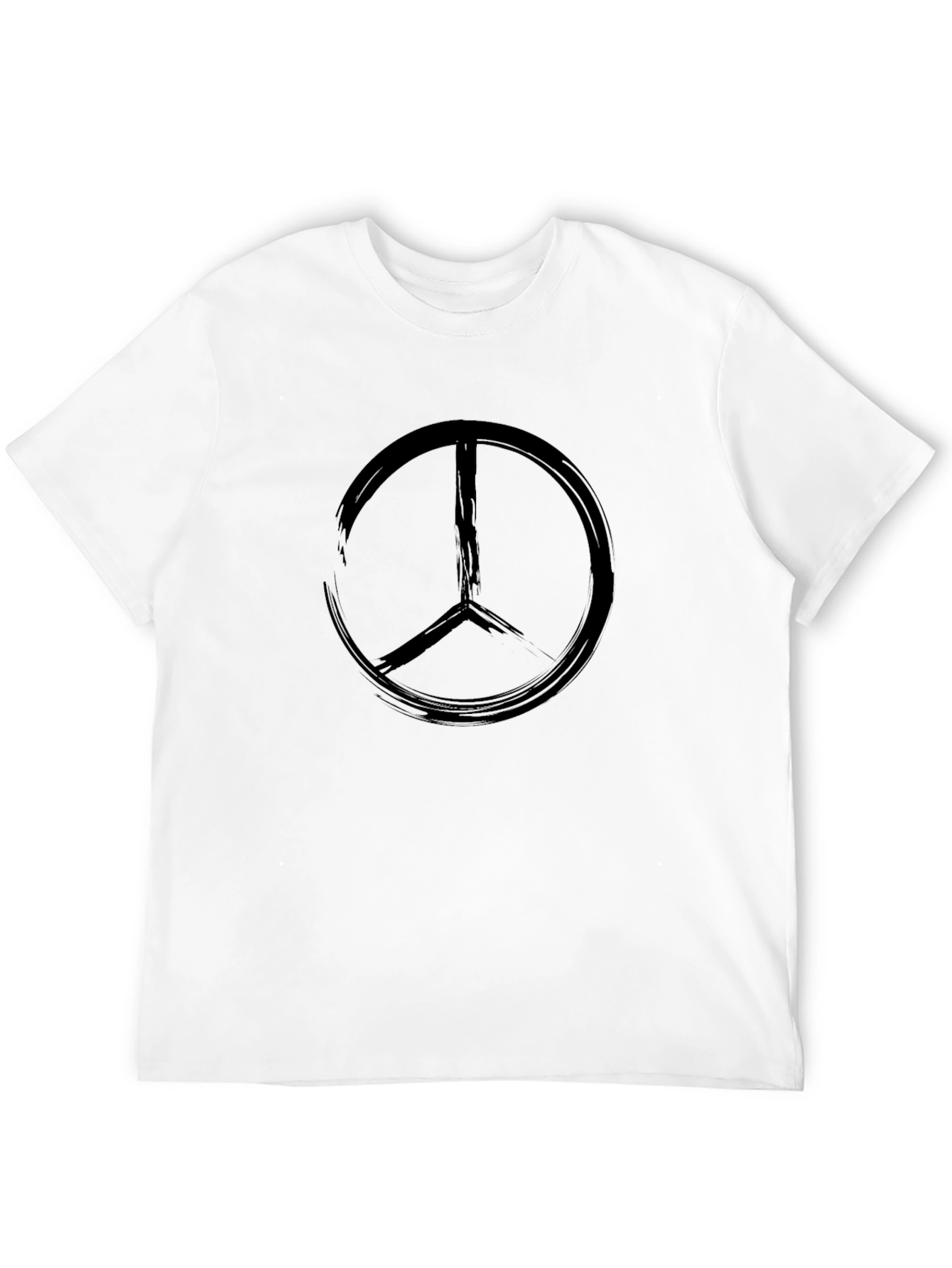 Black Black Peace Symbol Graphic Tee - Casual Comfort view 12
