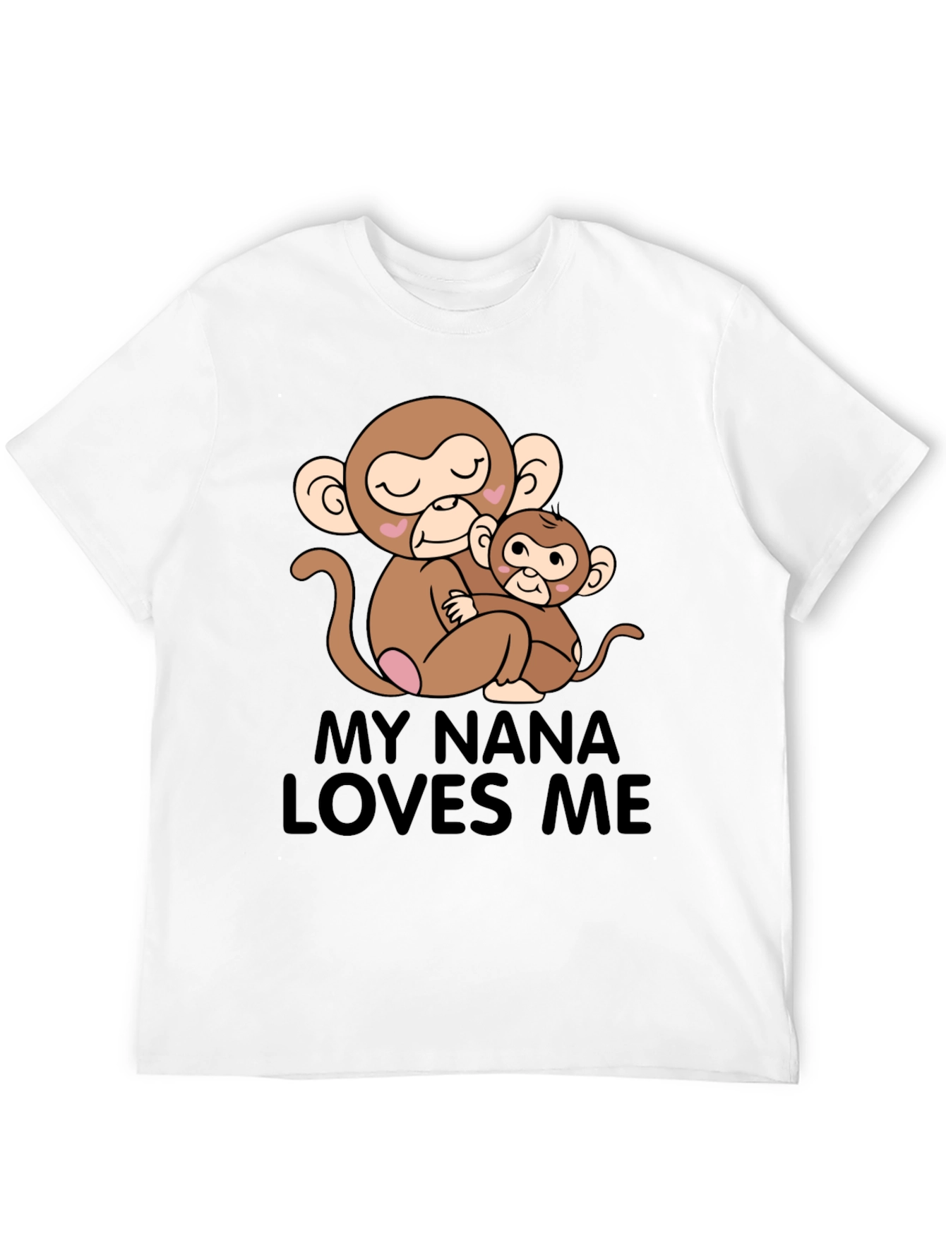 Black My Nana Loves Me Monkey Graphic T-Shirt view 12