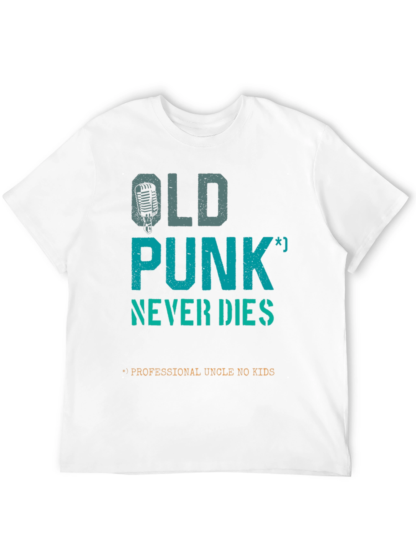 Black Old Punk Never Dies T-Shirt view 12