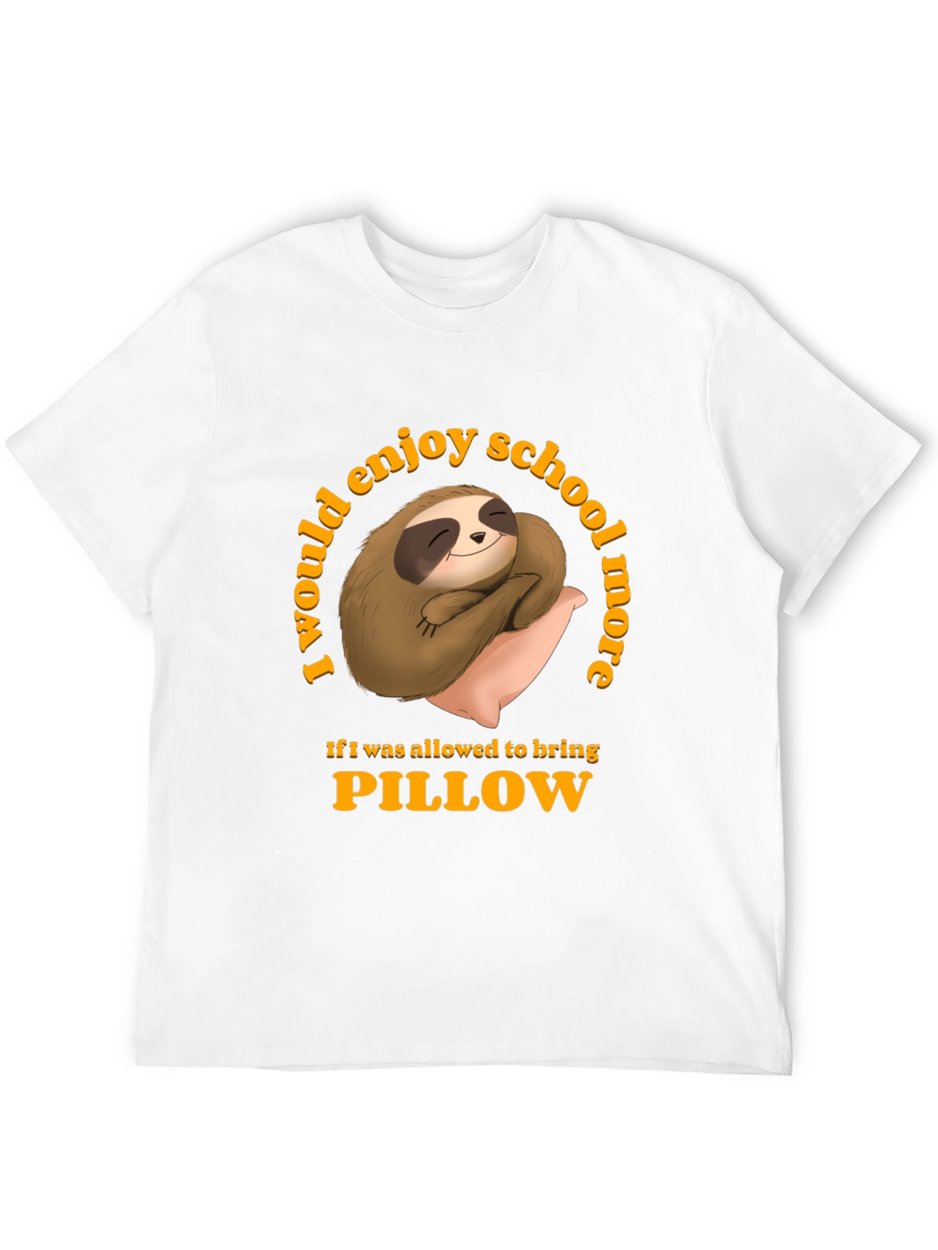 Black Sloth Pillow T-Shirt - School Nap Time Tee view 12
