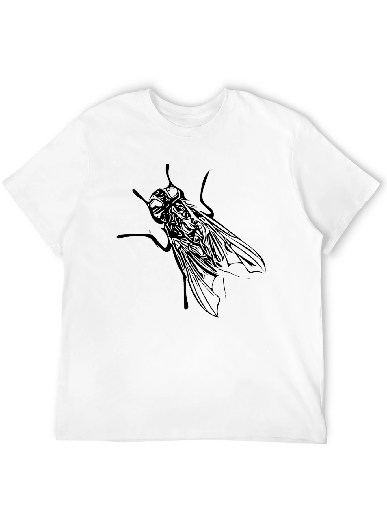 Black Black Fly Graphic Tee - Cool Insect Design view 12