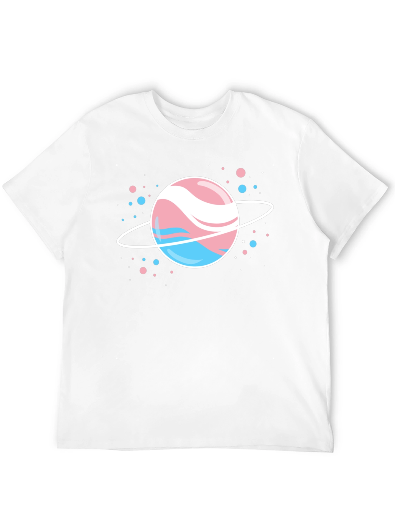 Black Transgender Pride Planet T-Shirt - Black view 12