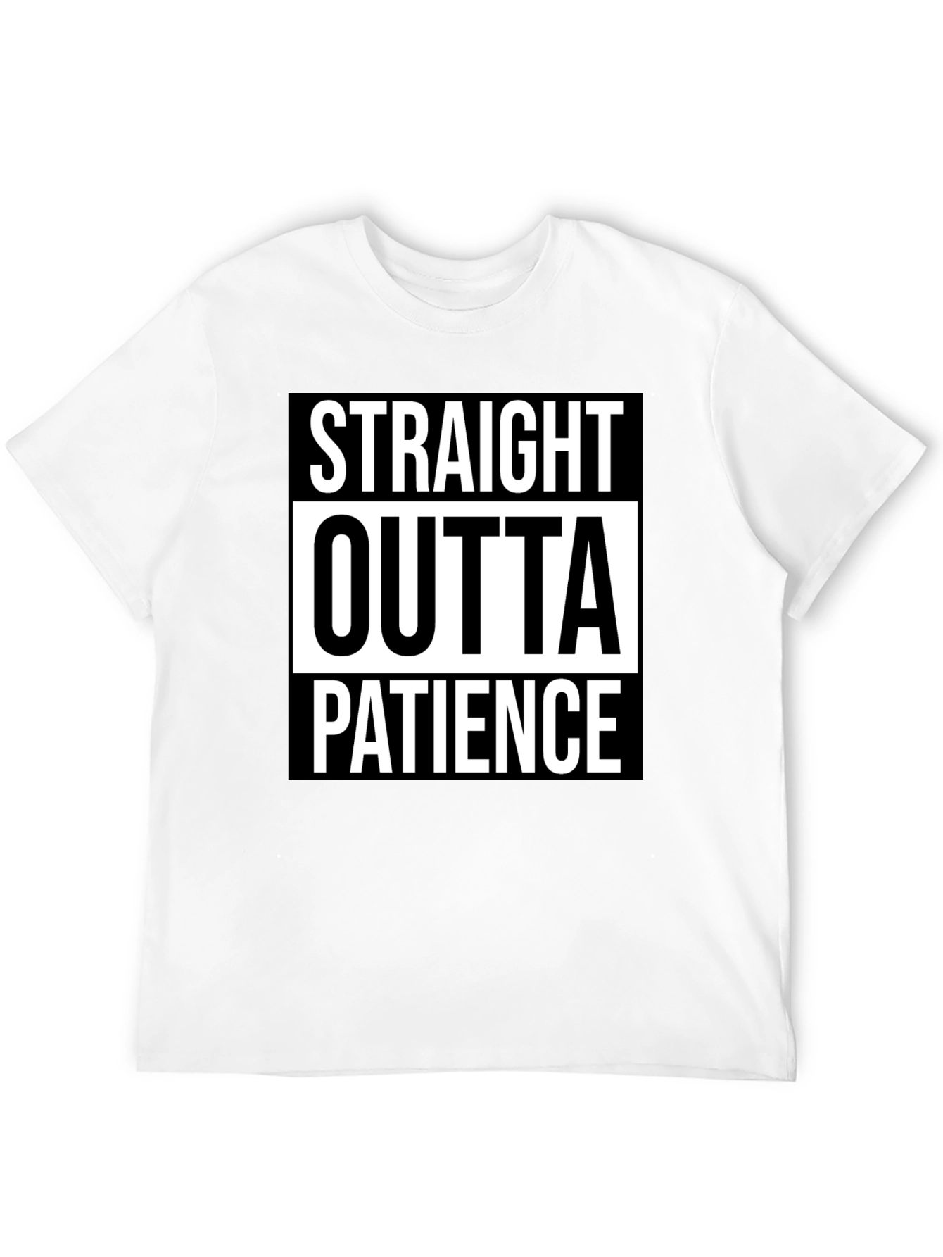 Black Straight Outta Patience Graphic Tee view 12