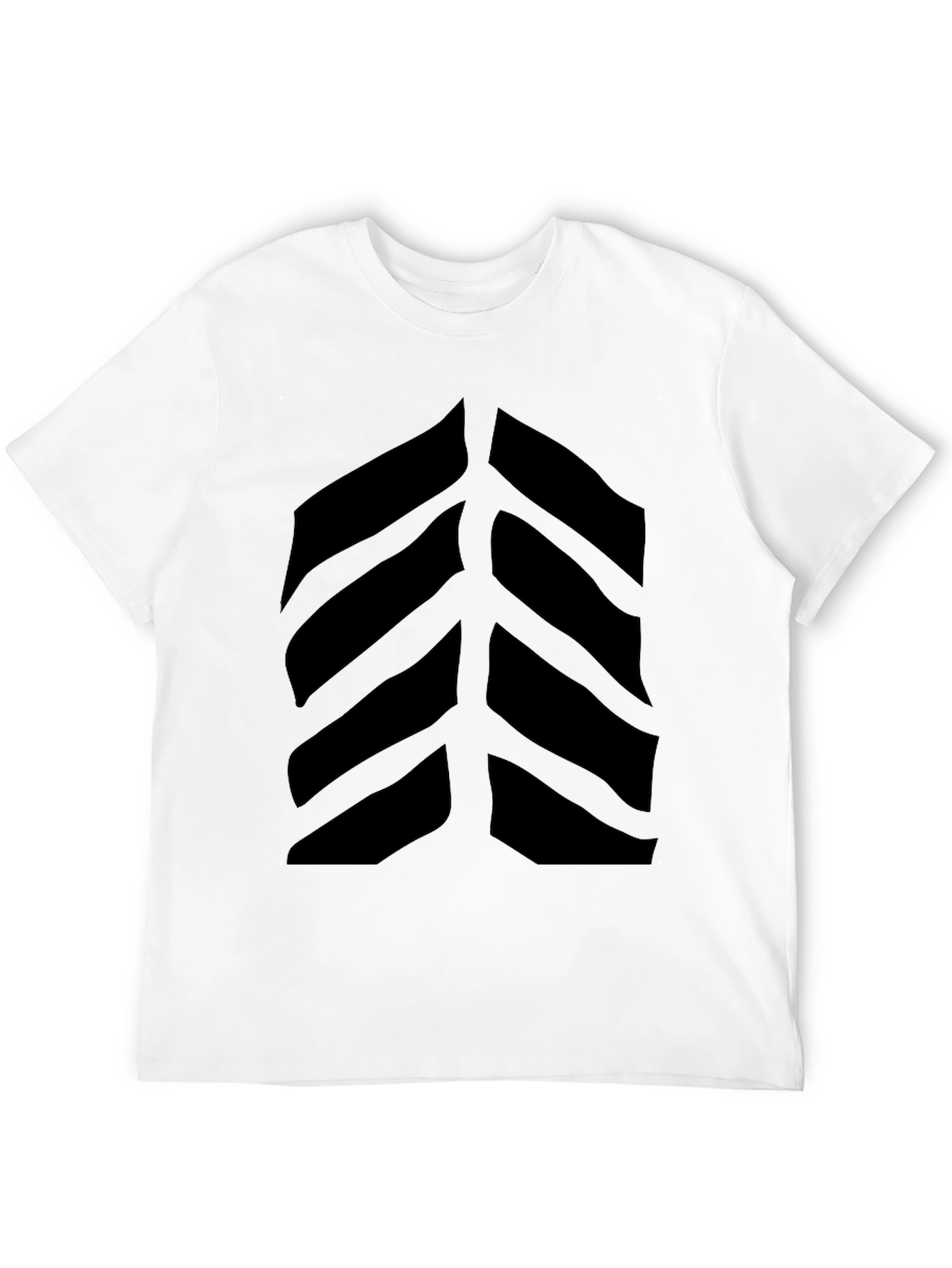 Black Graphic Tee - Abstract Leaf Design view 12