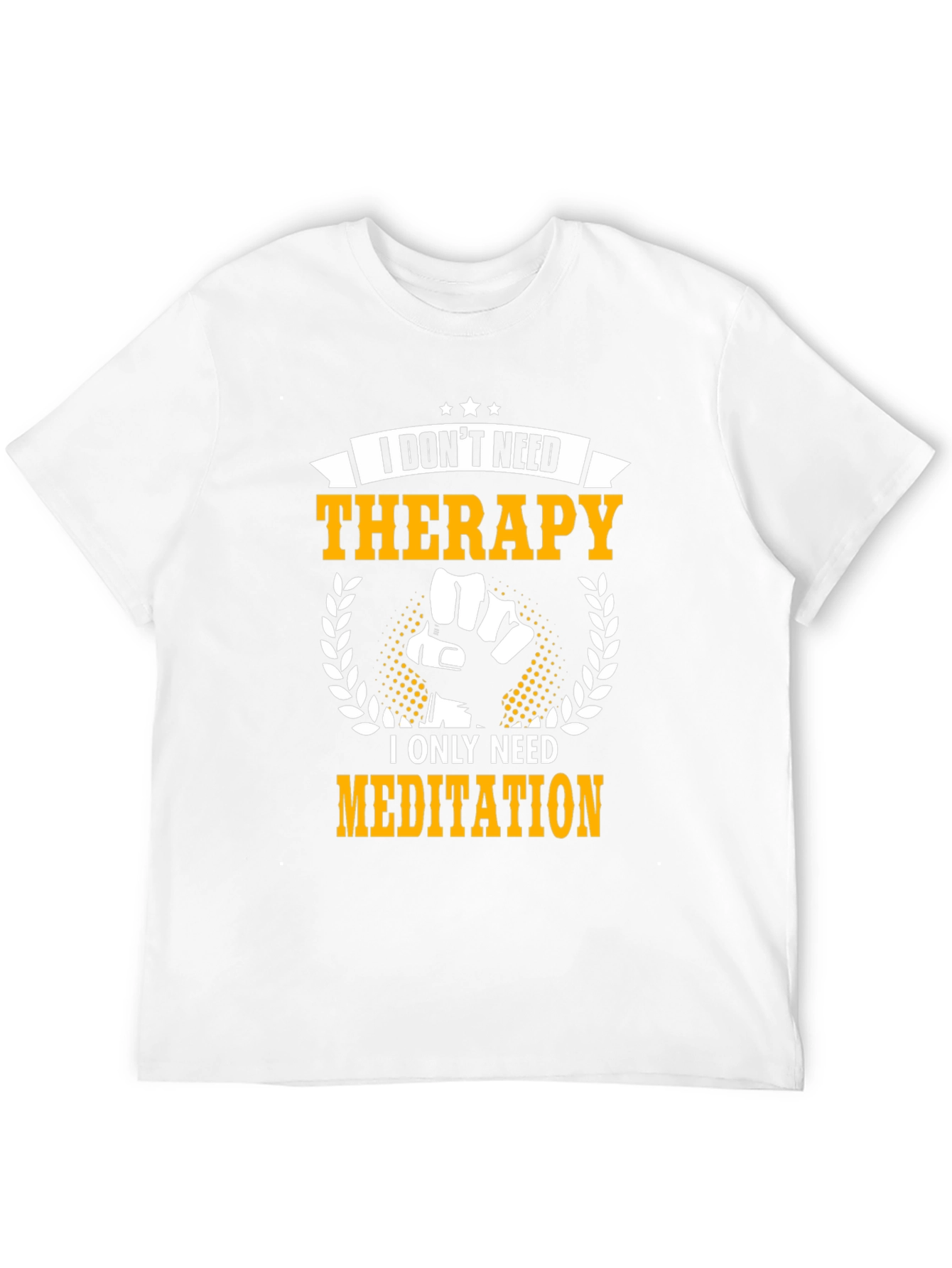Black Therapy Meditation Graphic T-Shirt view 12