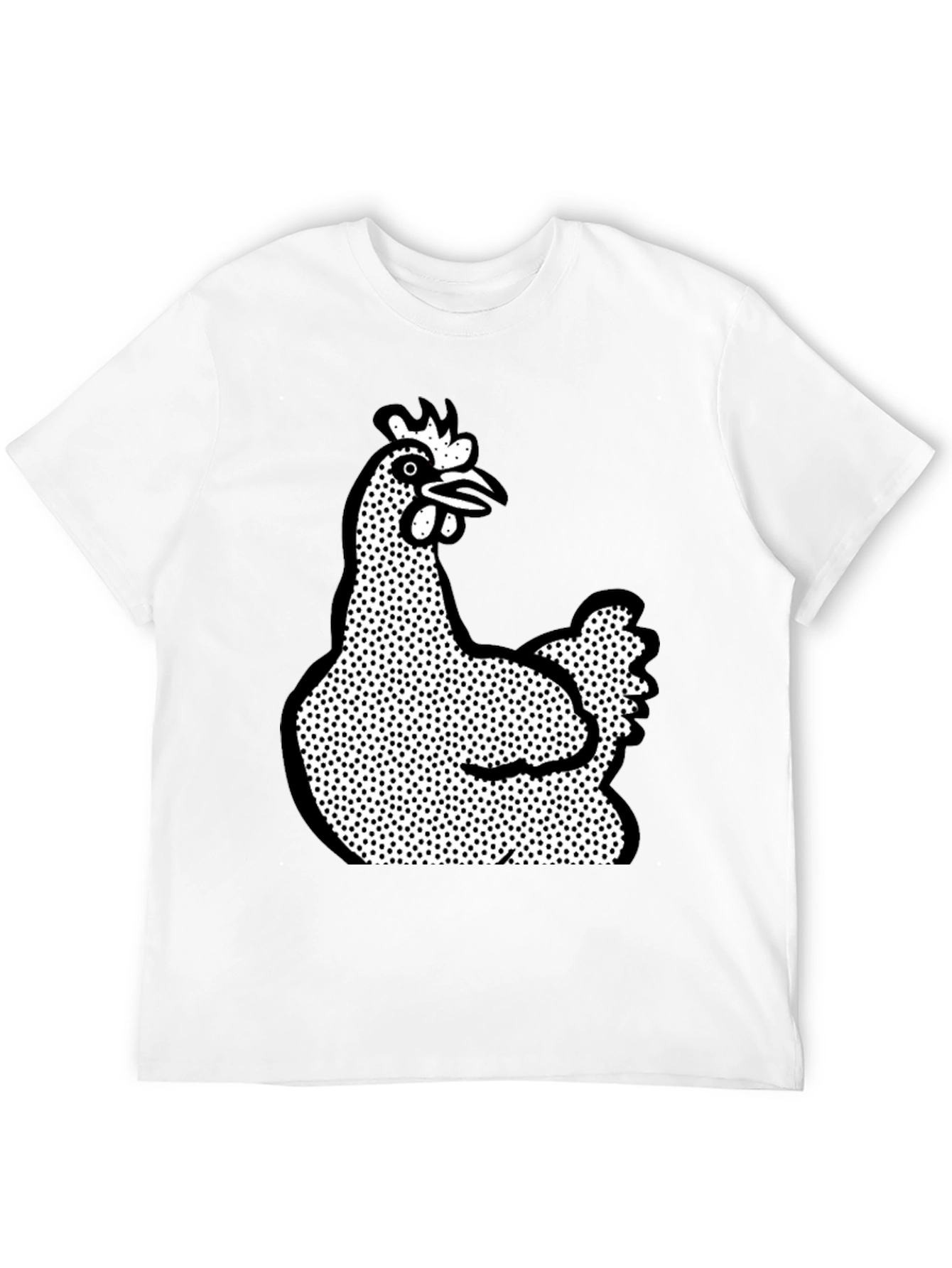 Black Quirky Chicken Graphic T-Shirt - Black view 12