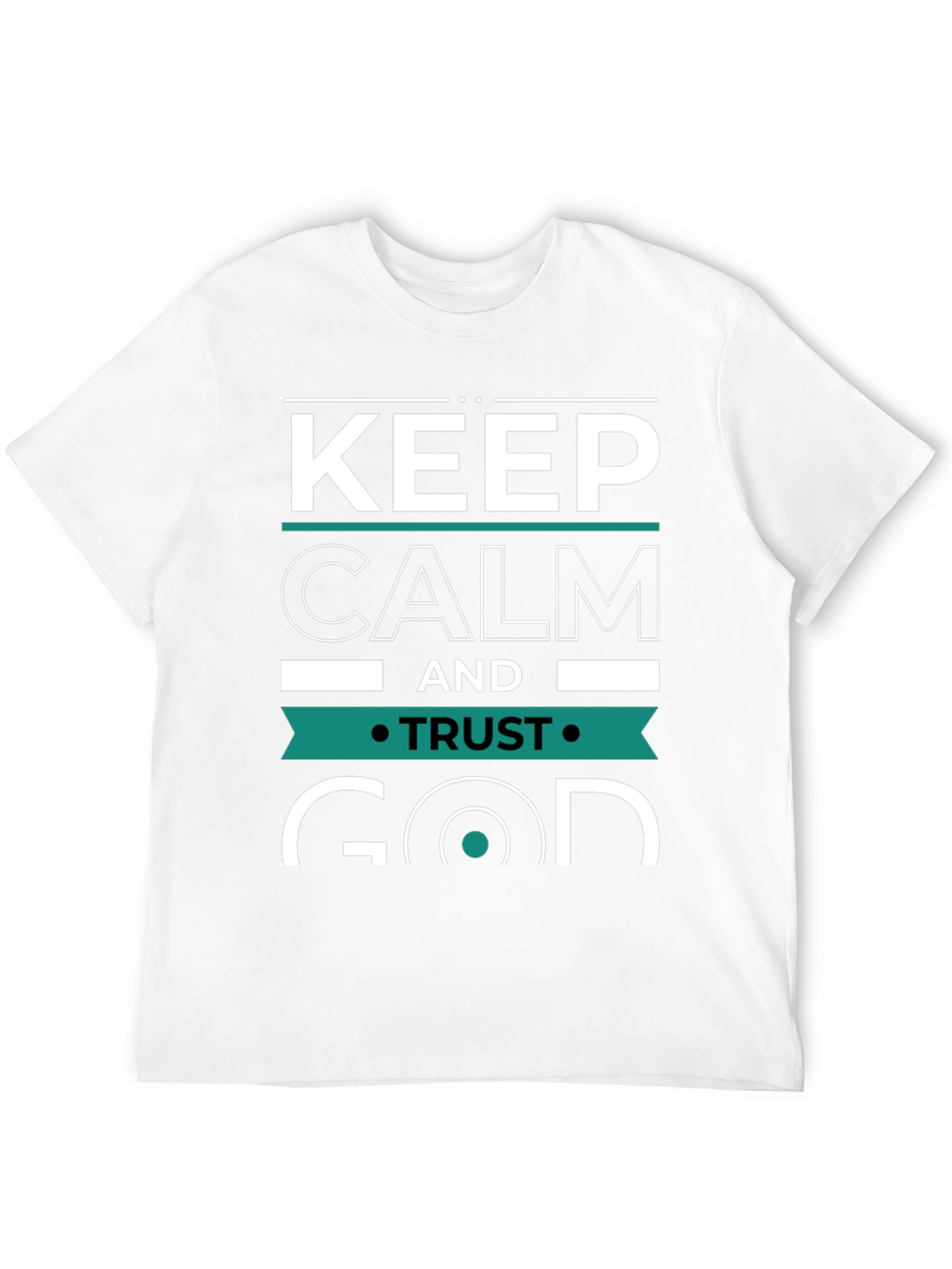 Black Keep Calm and Trust God Graphic Tee - Black view 12
