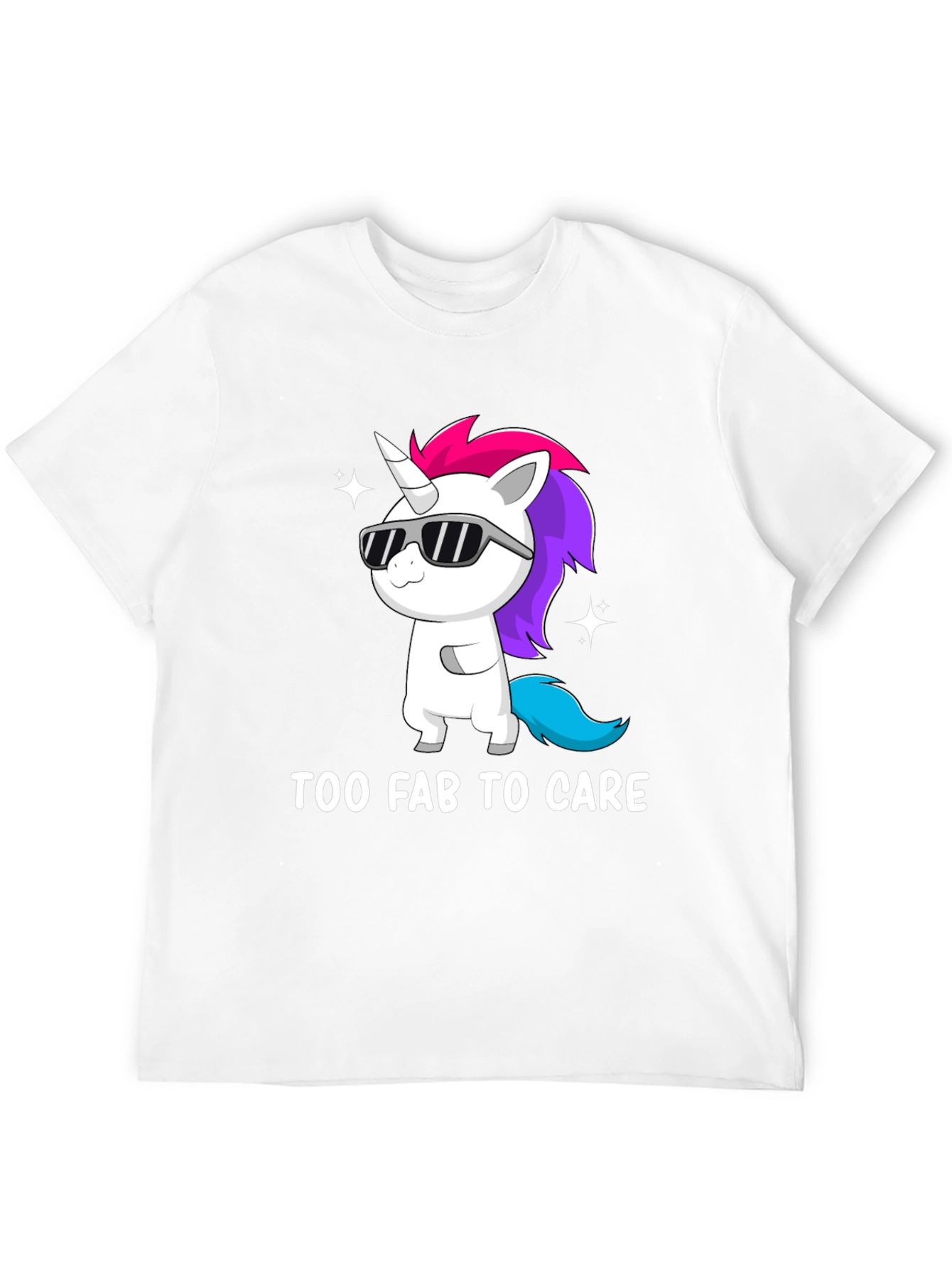 Black Too Fab to Care Unicorn Graphic Tee view 12
