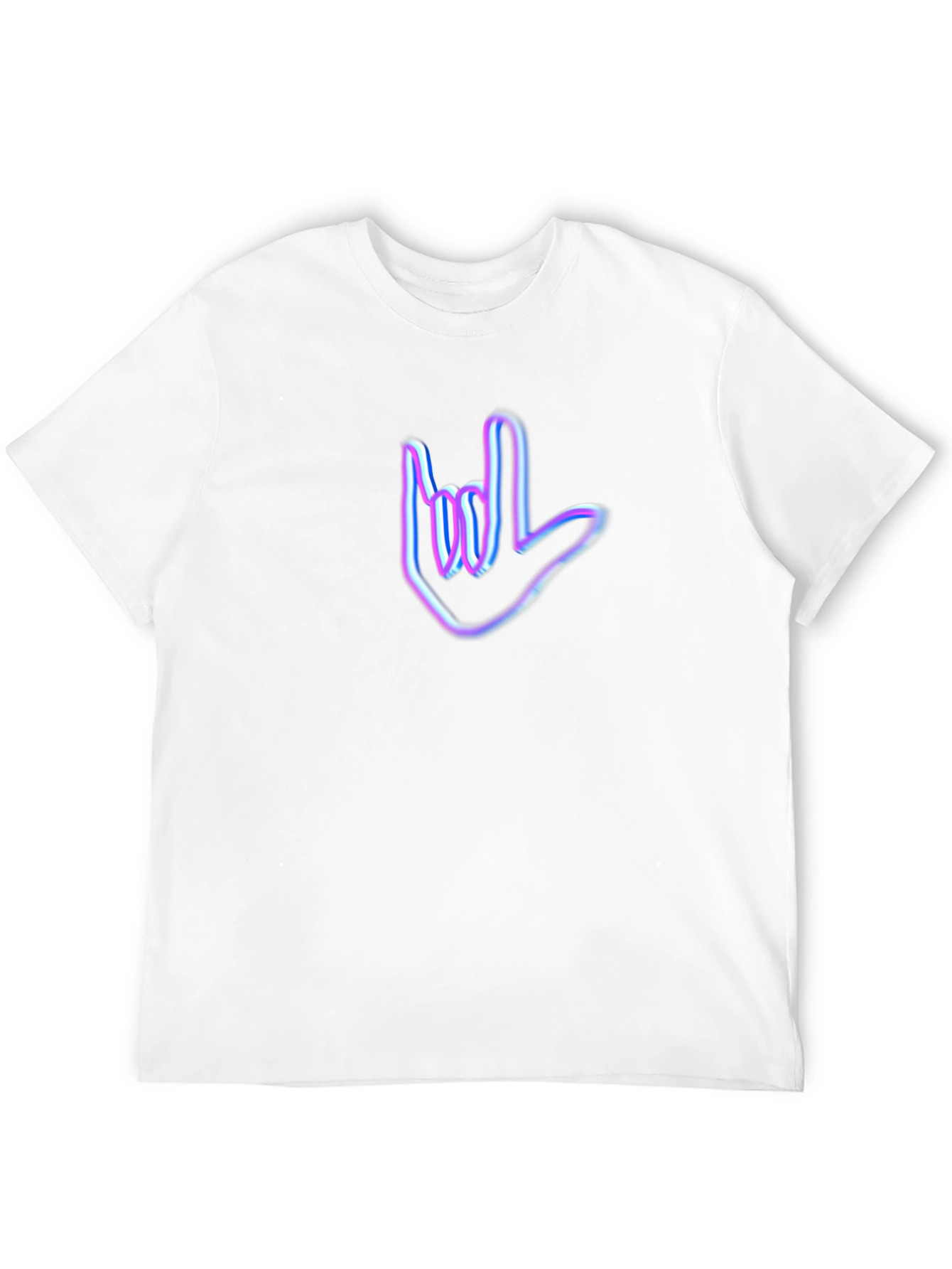 Black Neon Sign Language Graphic Tee view 12