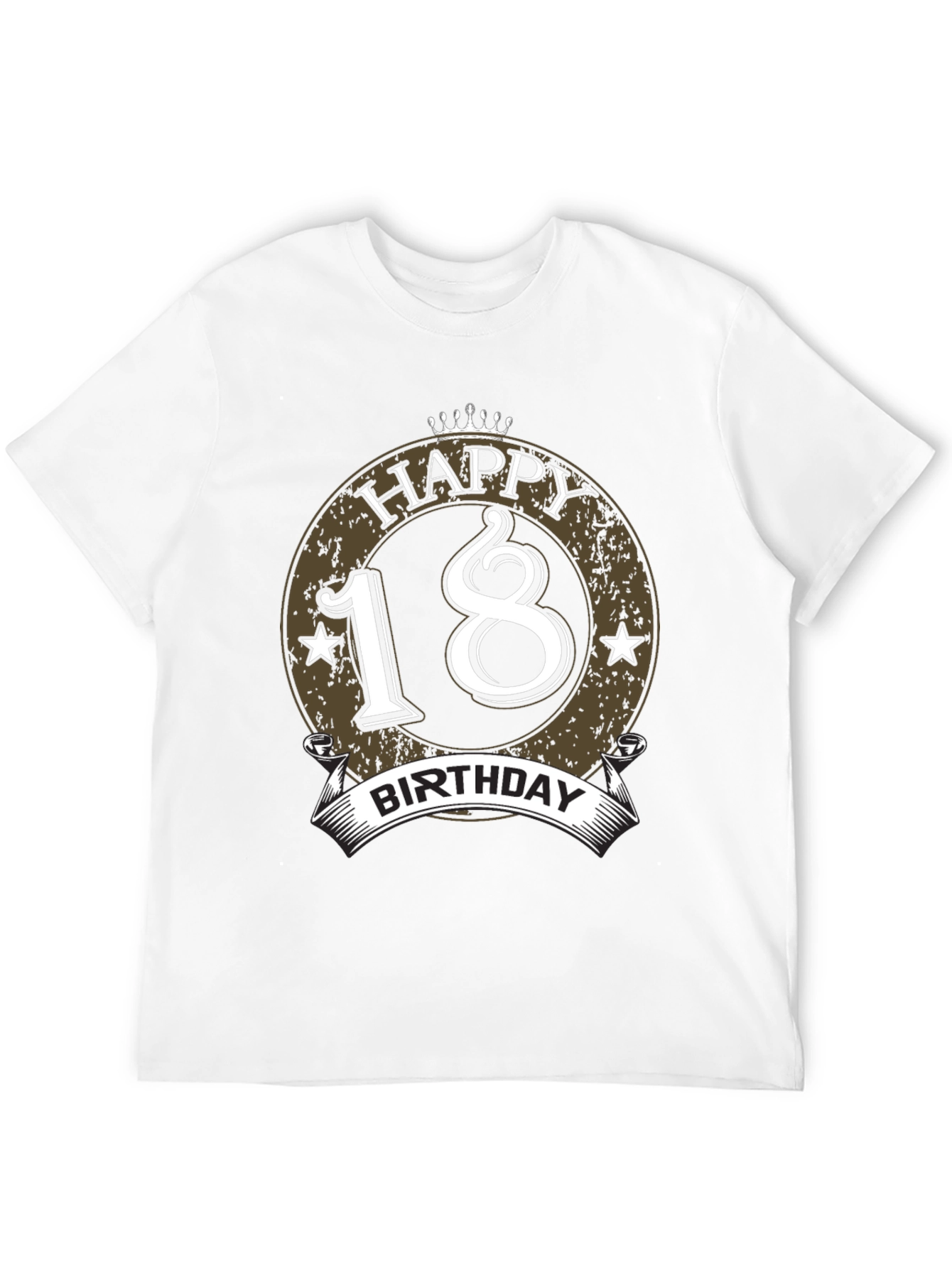 Black Happy 18th Birthday Black T-Shirt view 12
