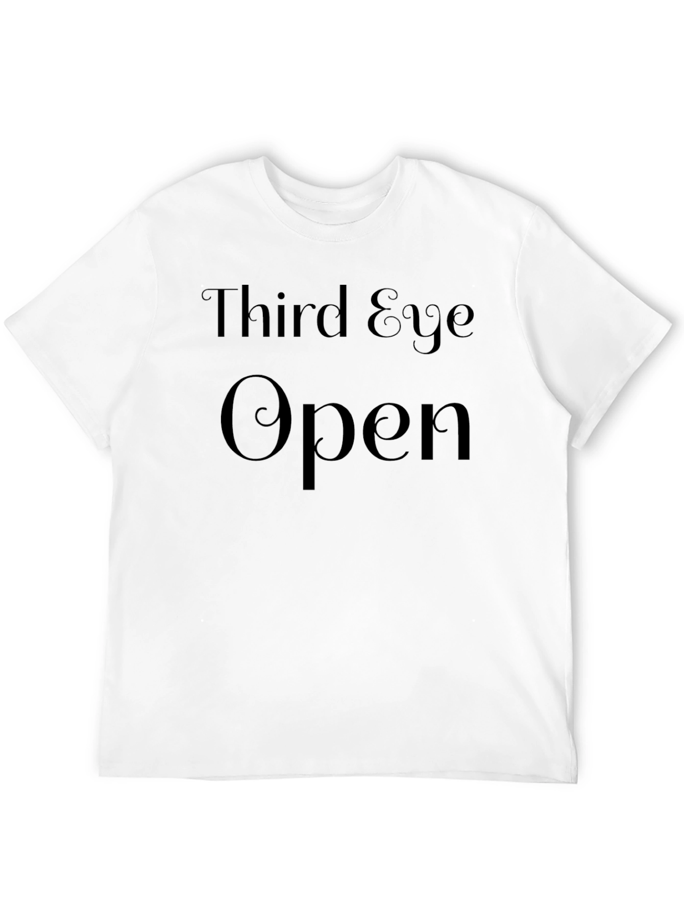Black Third Eye Open Graphic T-Shirt - Black Crew Neck Tee view 12