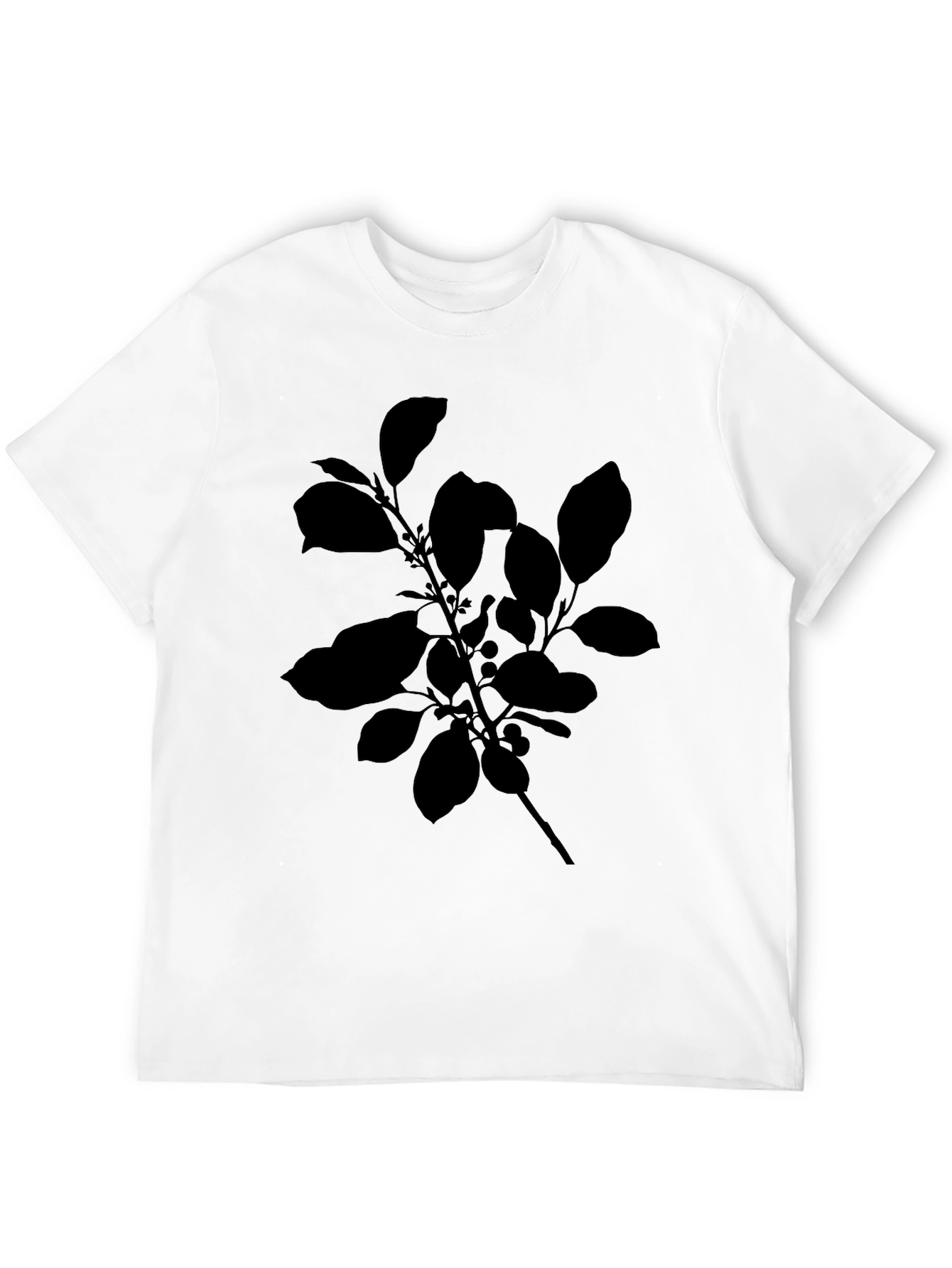 Botanical Silhouette Black T-Shirt - 12