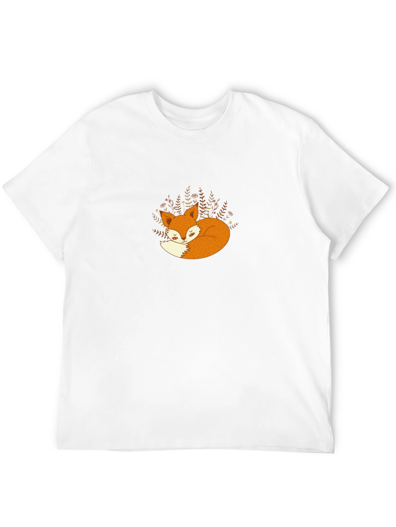 Black Cozy Fox Graphic Tee - Black Cotton T-Shirt view 12