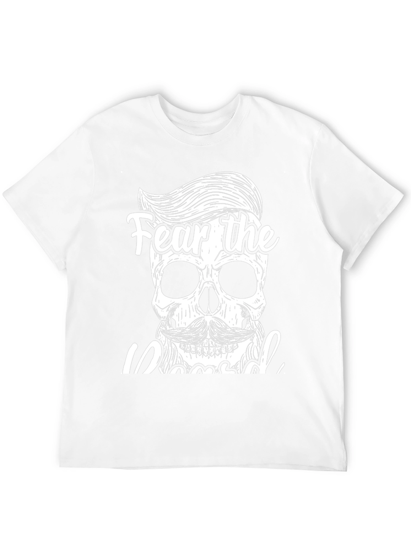 Black Fear the Bearded Skull Graphic T-Shirt view 12