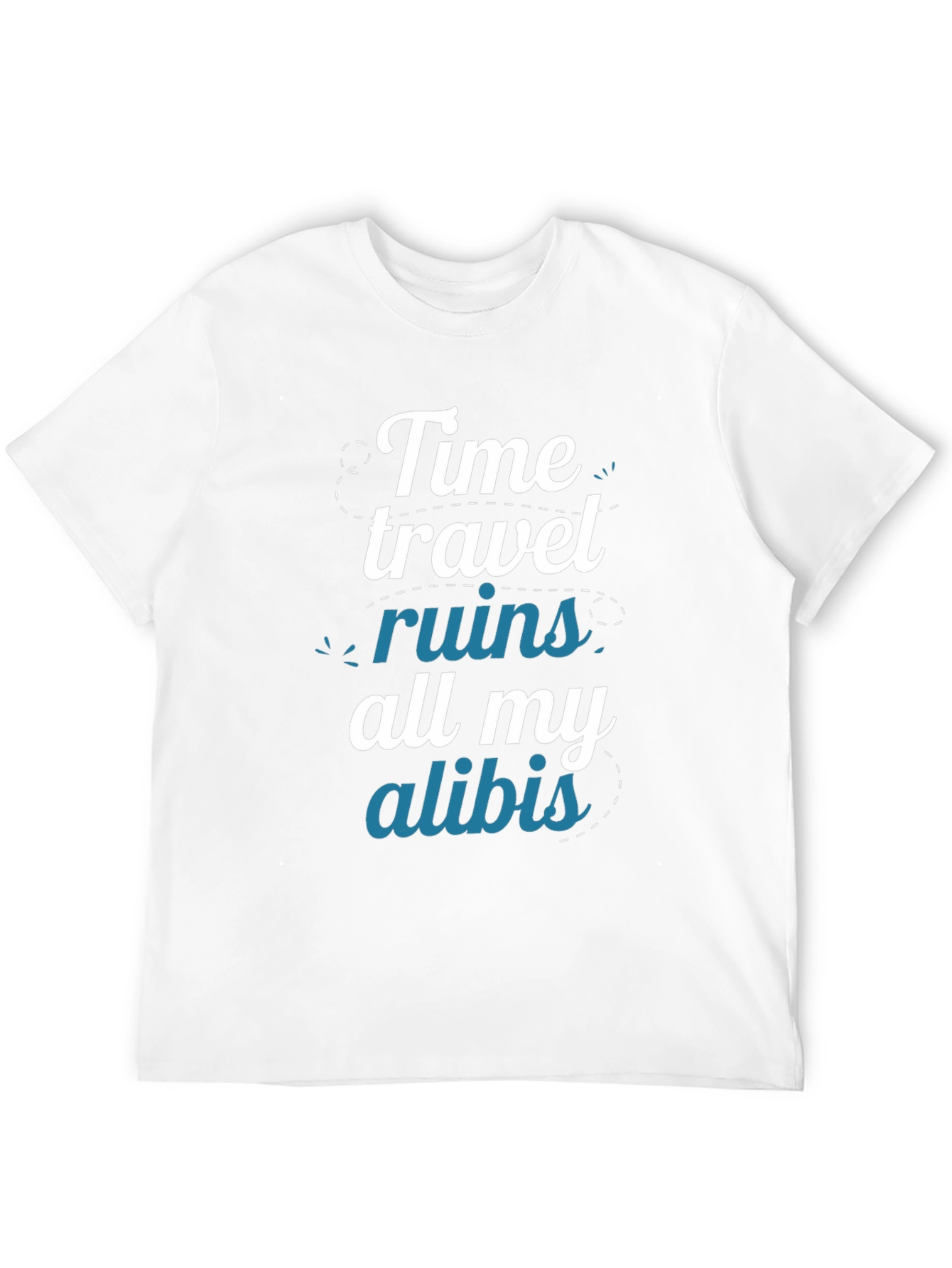 Black Time Travel Ruin Alibi Graphic T-Shirt  view 12