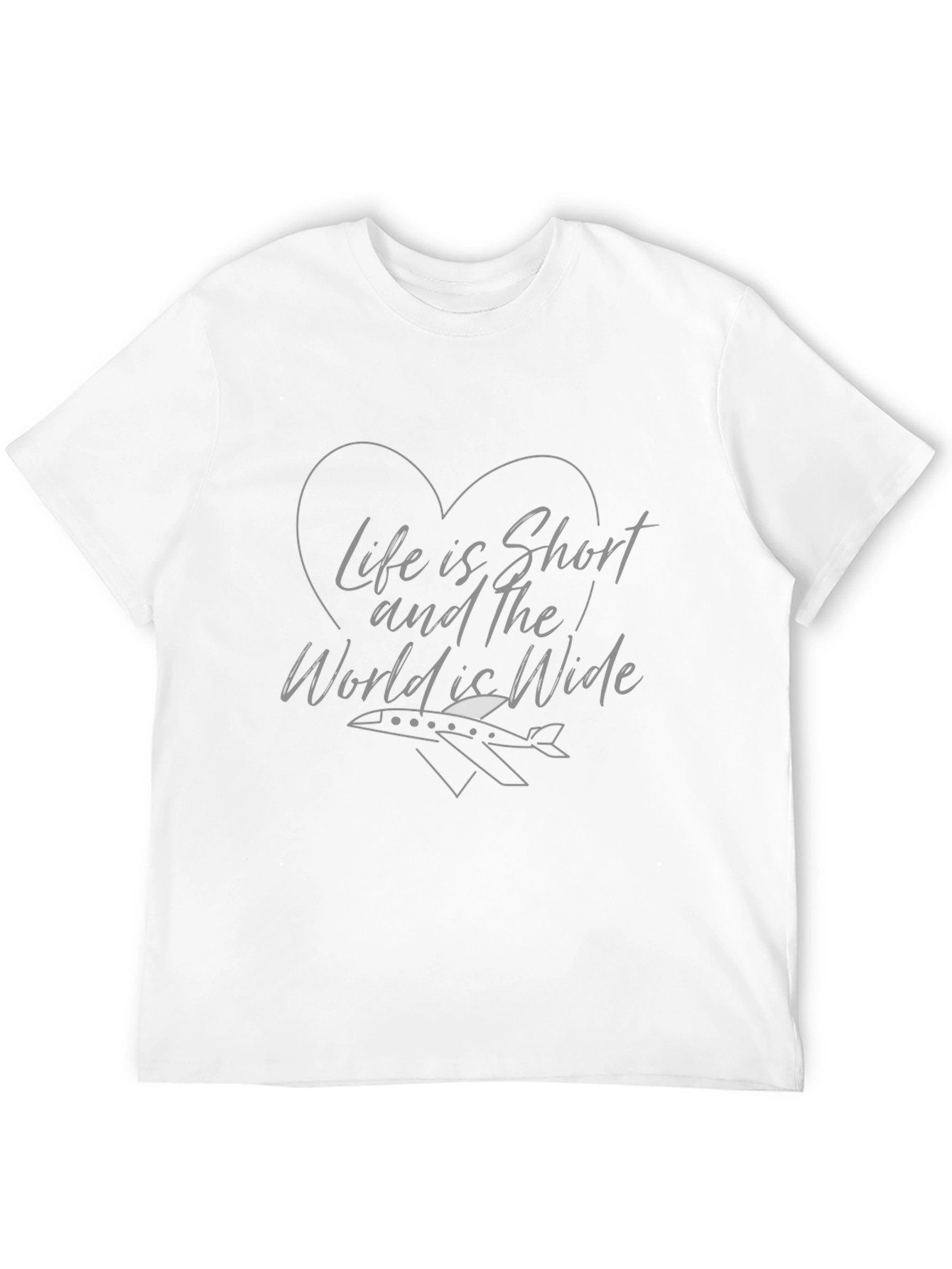 Black Life is Short World is Wide Black T-Shirt view 12