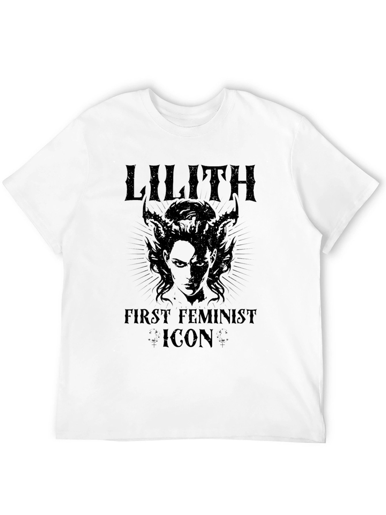 Black Lilith First Feminist Icon Graphic Tee - Black view 12