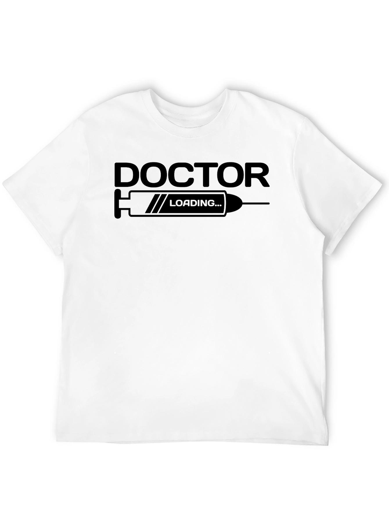 Black Doctor Loading Graphic Tee - Medical Humor T-Shirt view 12